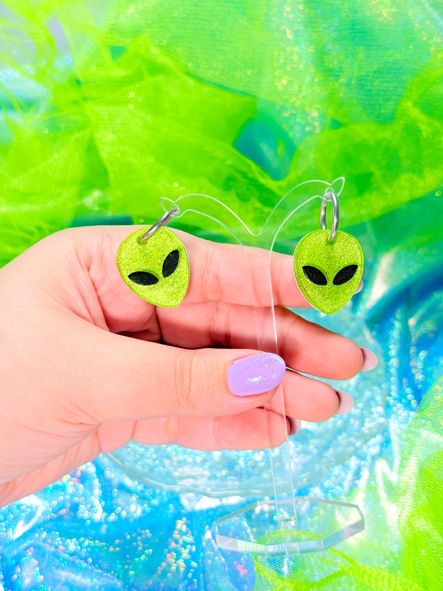 Jelly Alien Acrylic Earrings