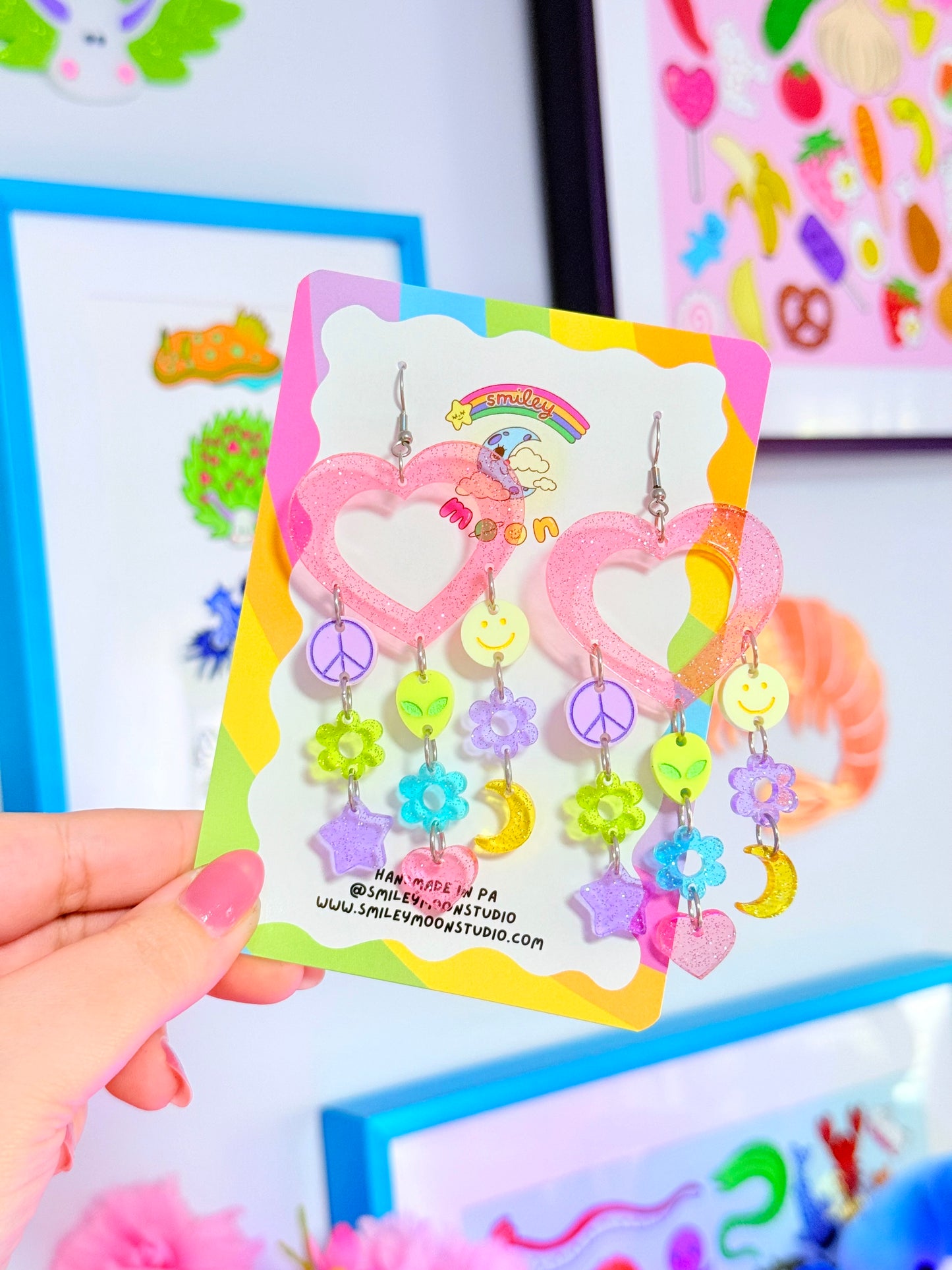 90s Drops, Acrylic Earrings