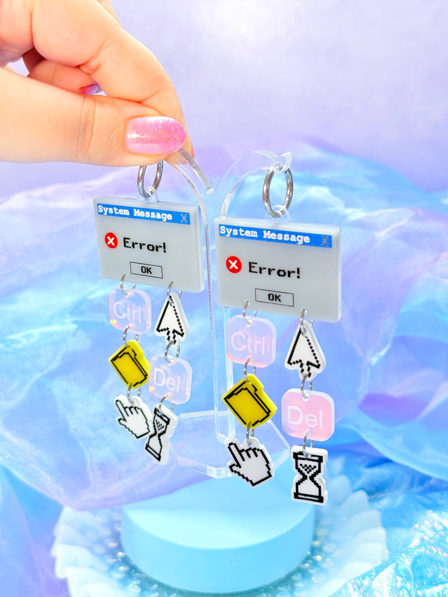 Nostalgic Computer Drops, Acrylic Earrings