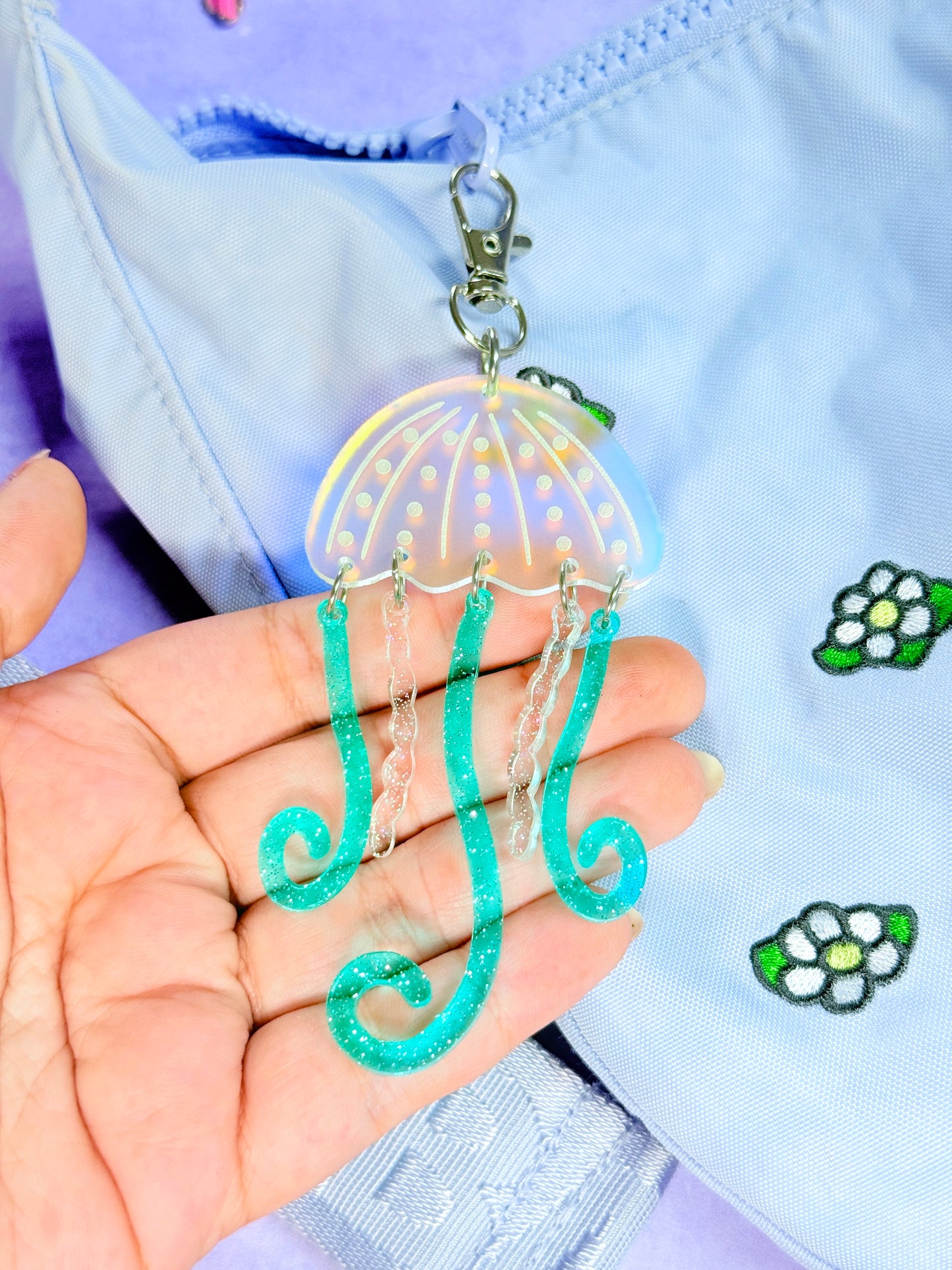 Whimsical Jellyfish Bag Charm