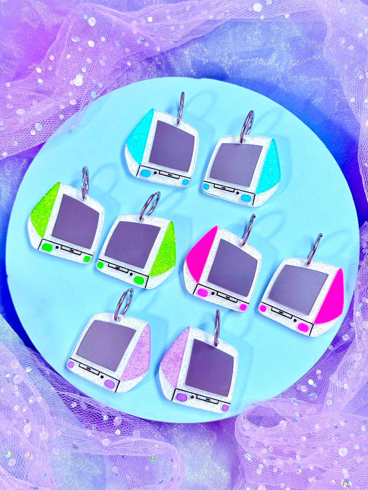 Colorful Y2K Computer Acrylic Earrings