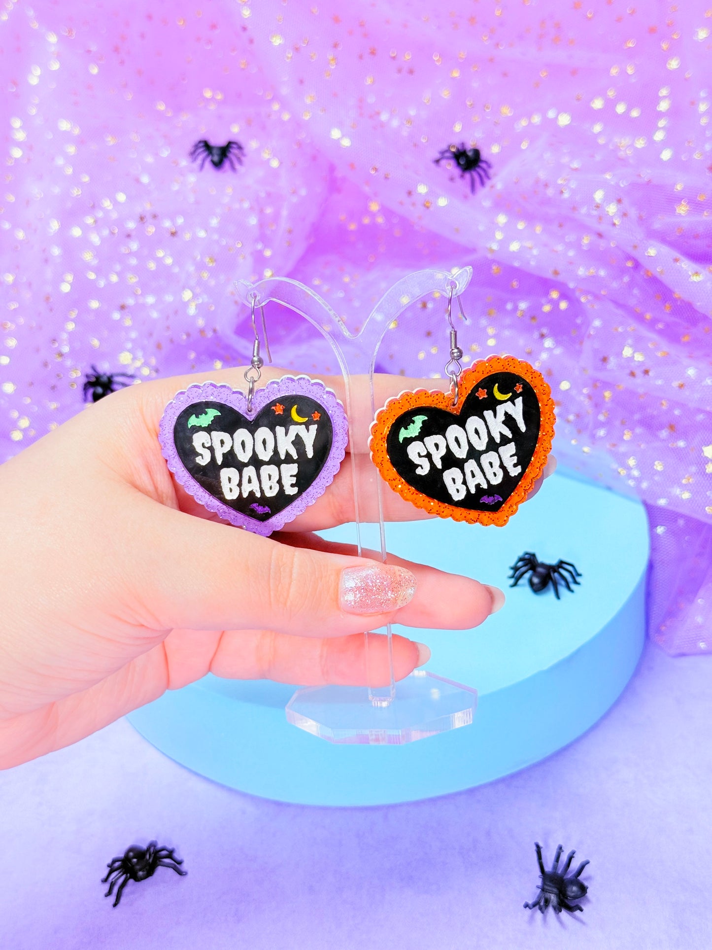 Spooky Babe Acrylic Earrings