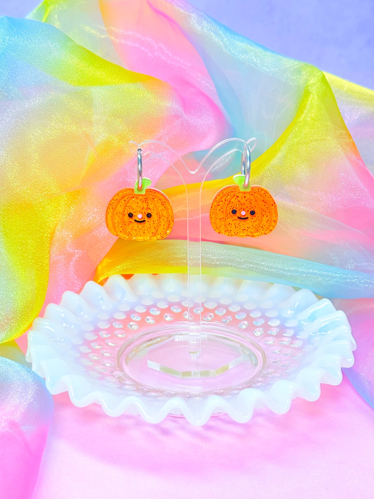 Pumpkin Cutie Acrylic Earrings