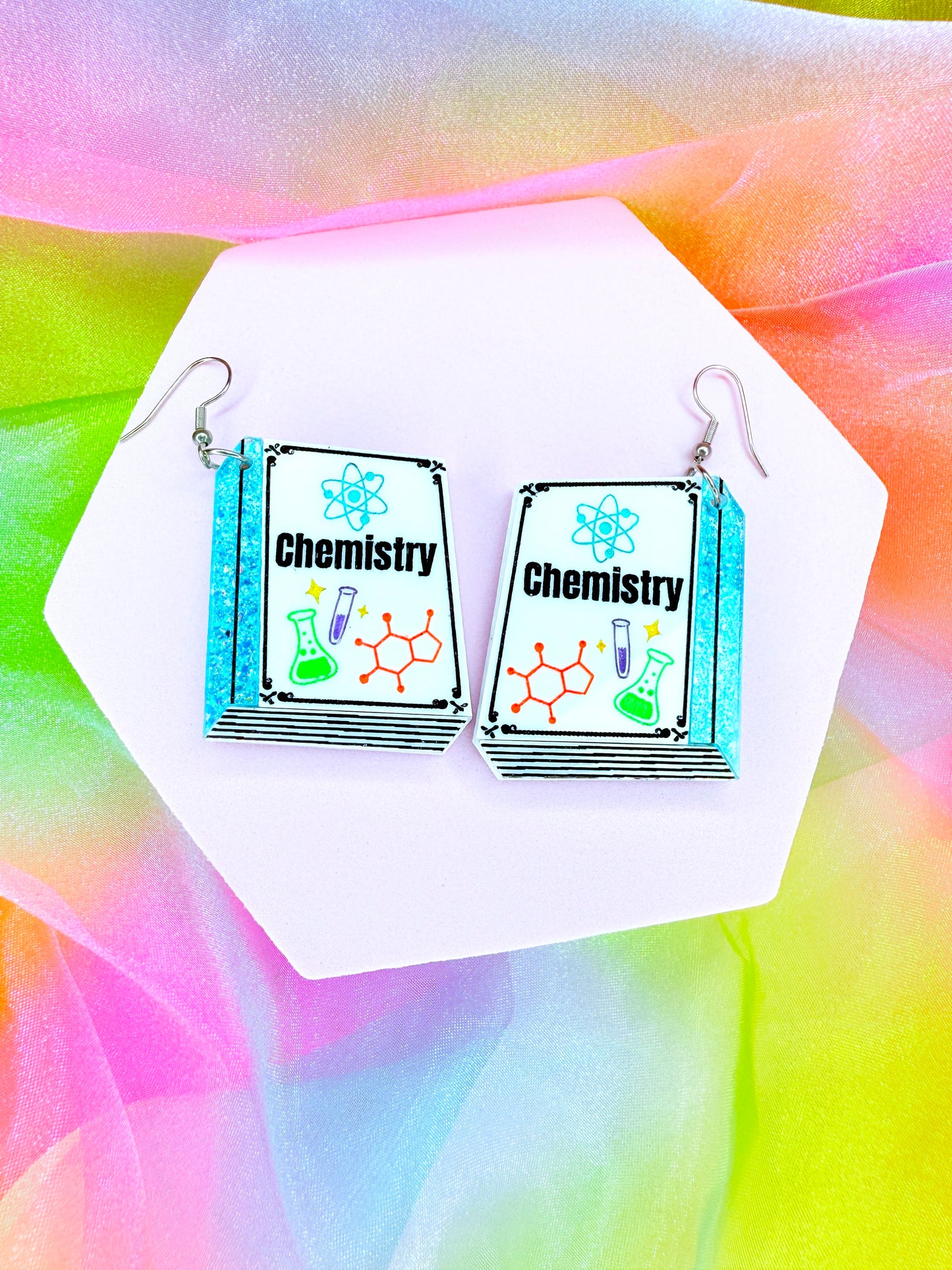 Chemistry Book Earrings