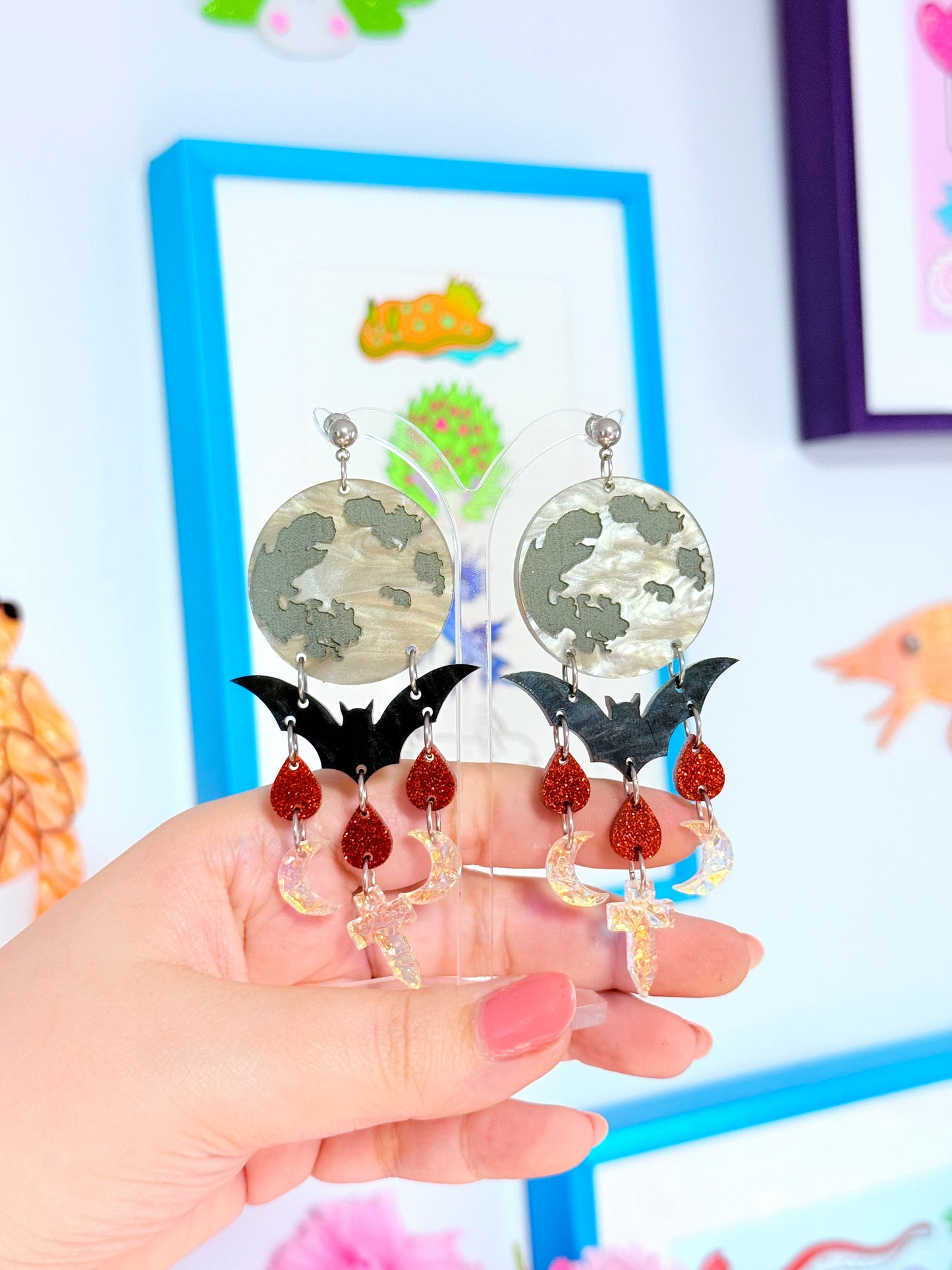 Vampire Goddess, Acrylic Earrings