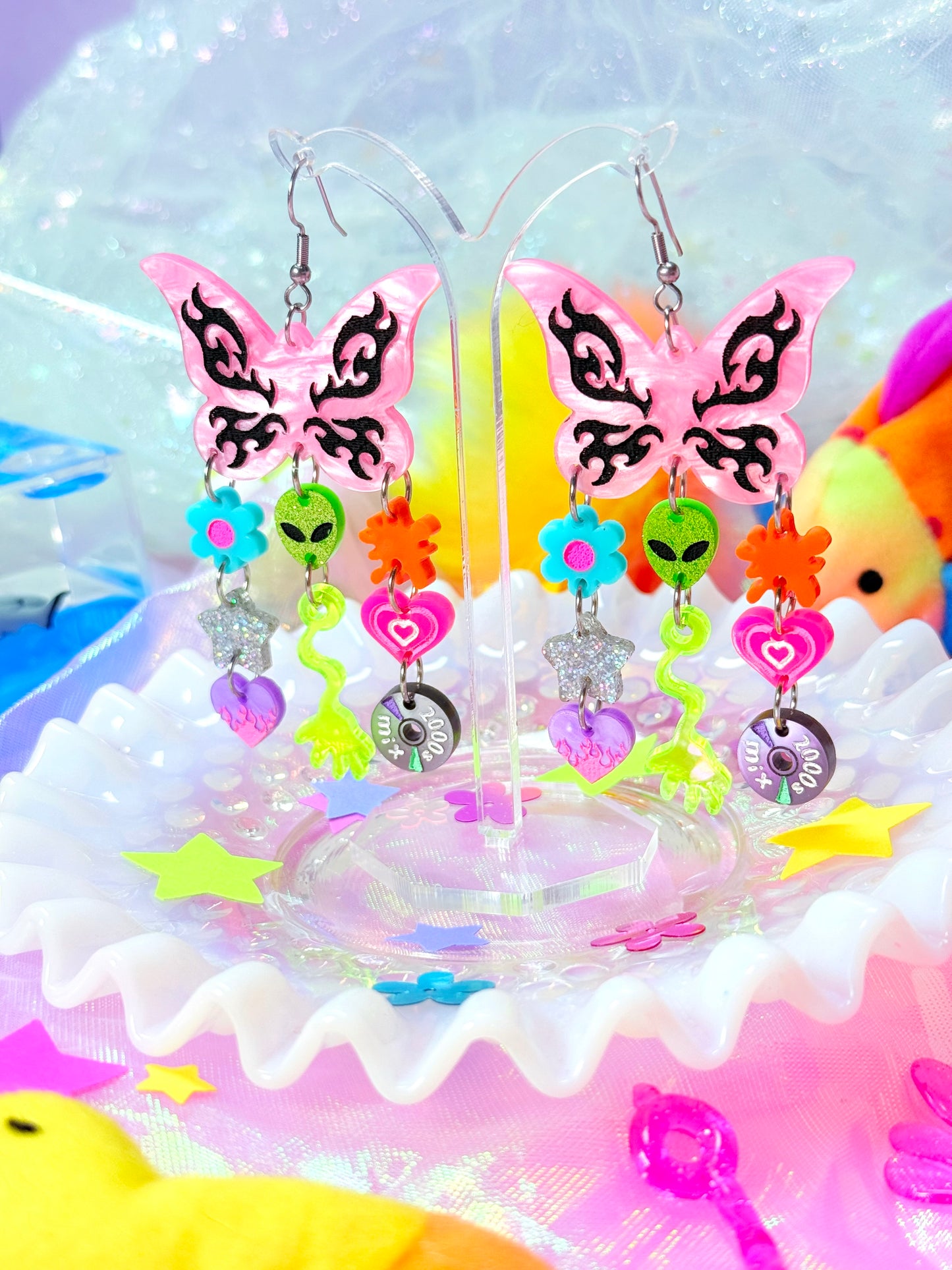 2000s Drops, Acrylic Earrings