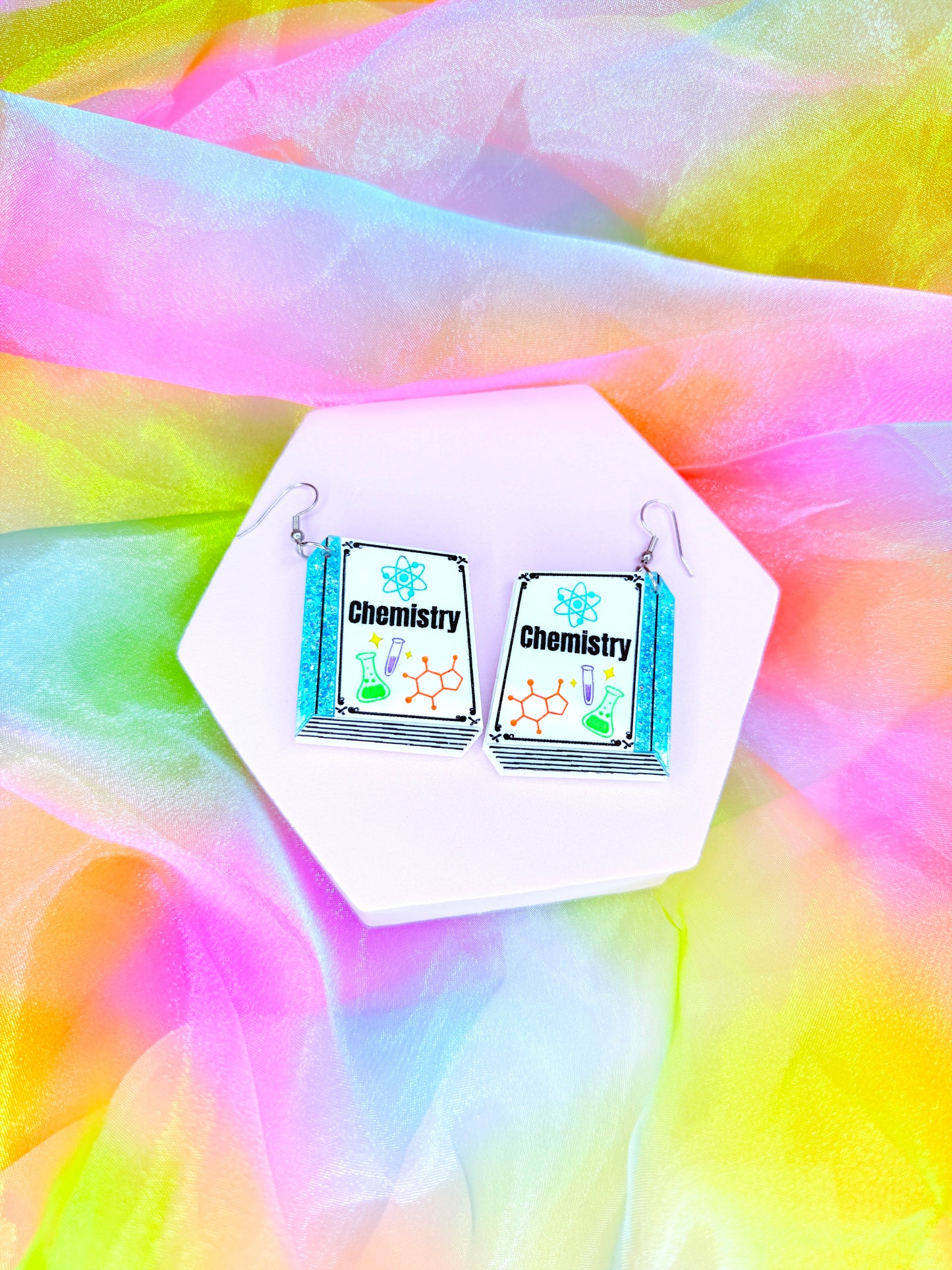 Chemistry Book Earrings