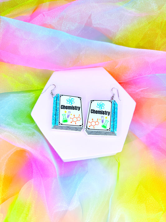 Chemistry Book Earrings