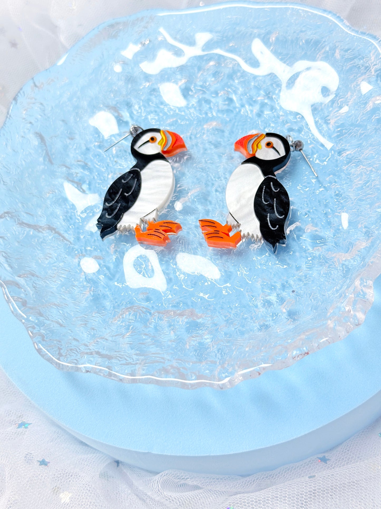 Puffin Acrylic Earrings
