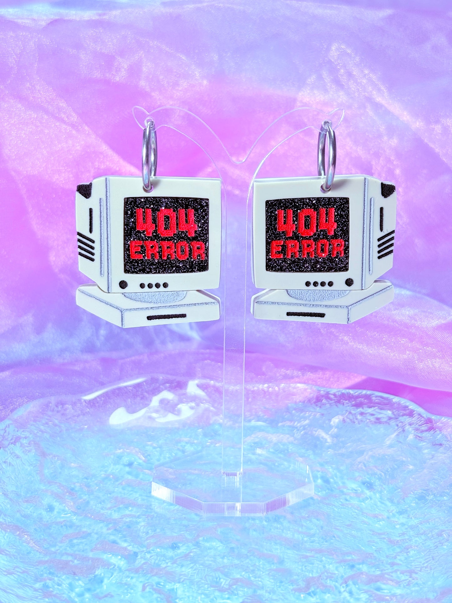 Retro Computer Earrings, 404 ERROR!