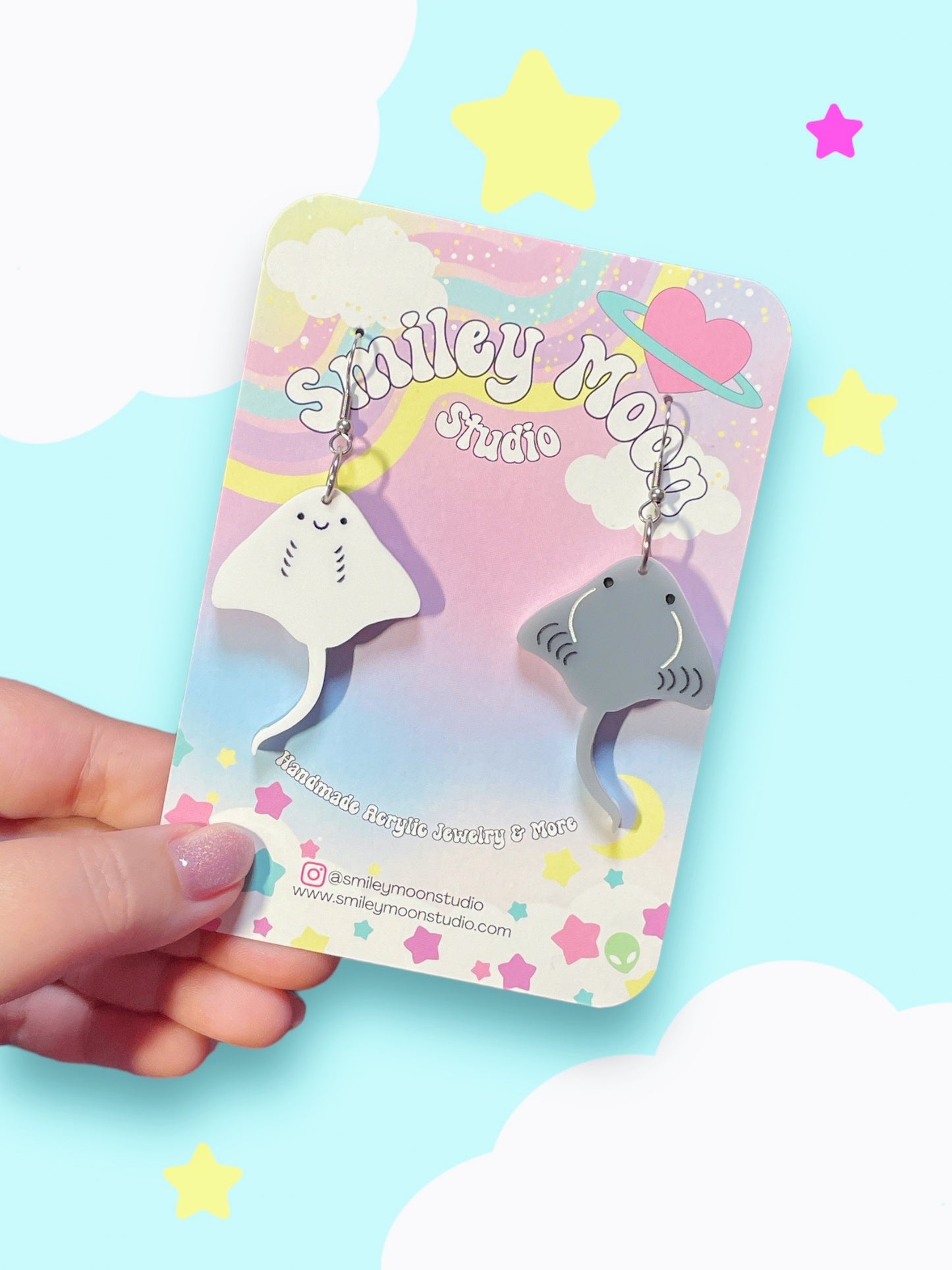 Stingray Acrylic Earrings