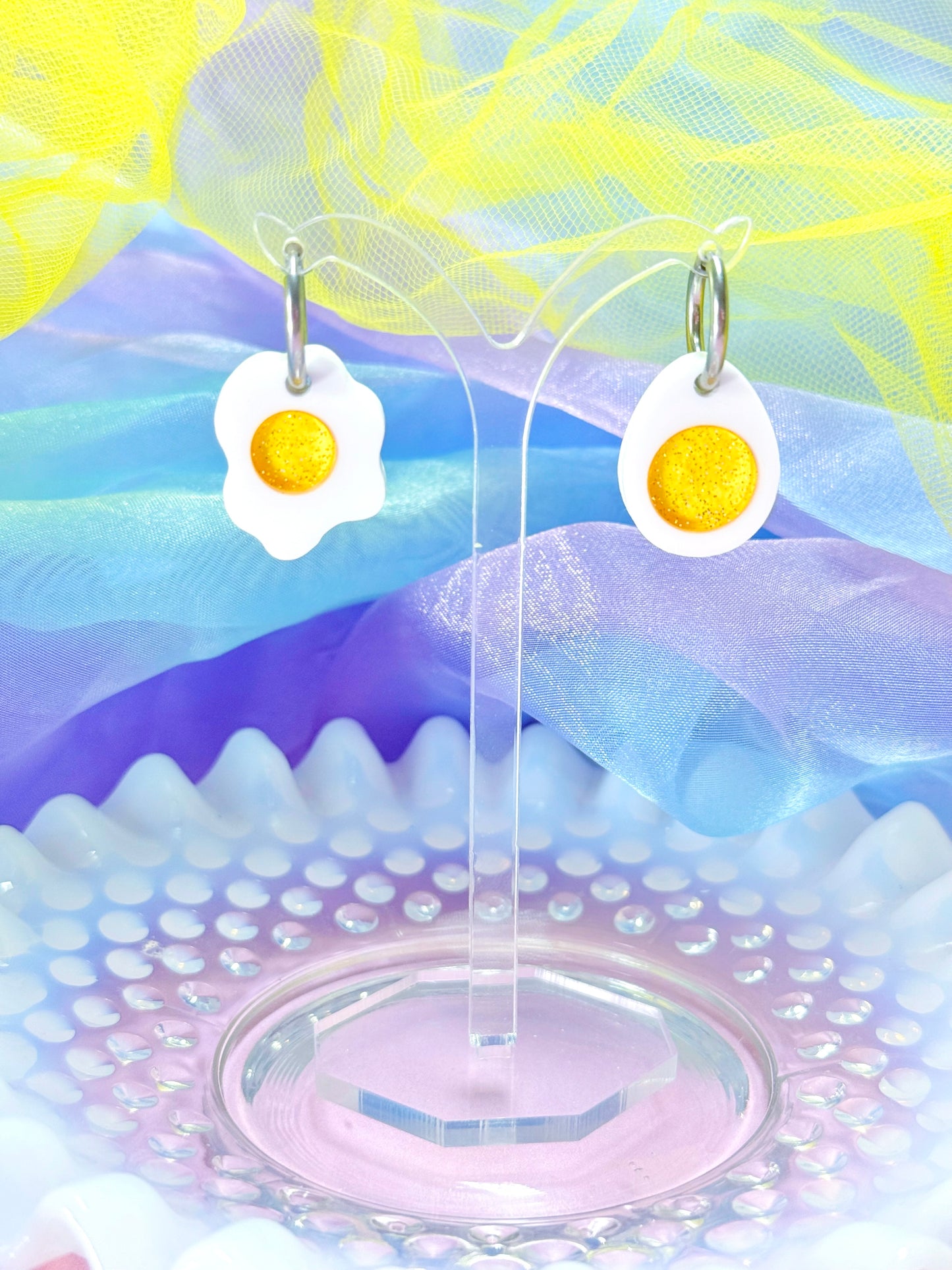 Mini Egg Acrylic Earrings
