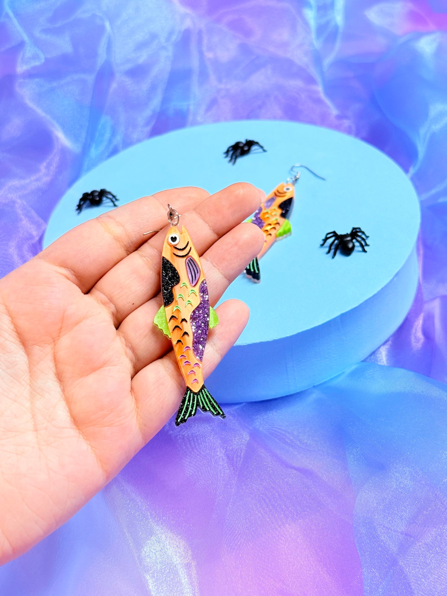 Spooky Fish Acrylic Earrings
