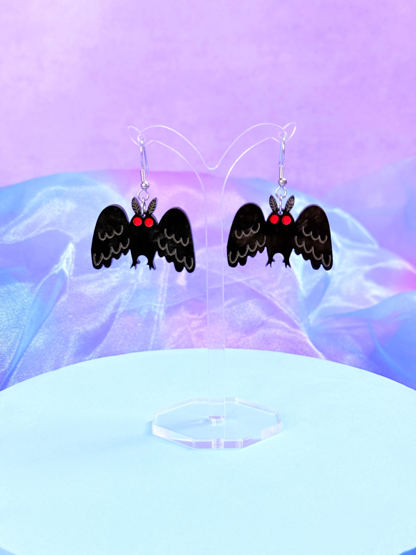 Mothman Acrylic Earrings (medium size)