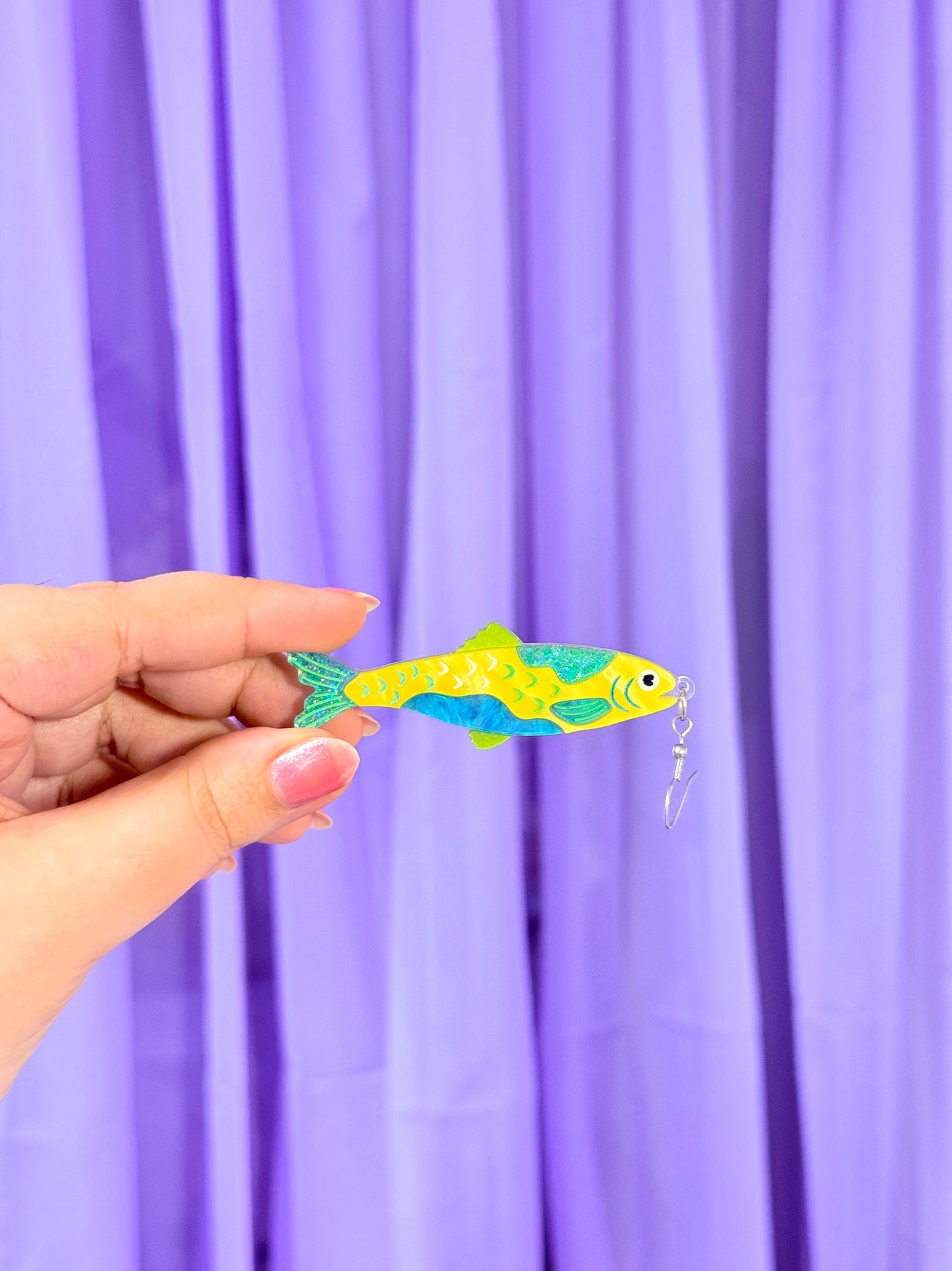 Funky Fish, Acrylic Earrings