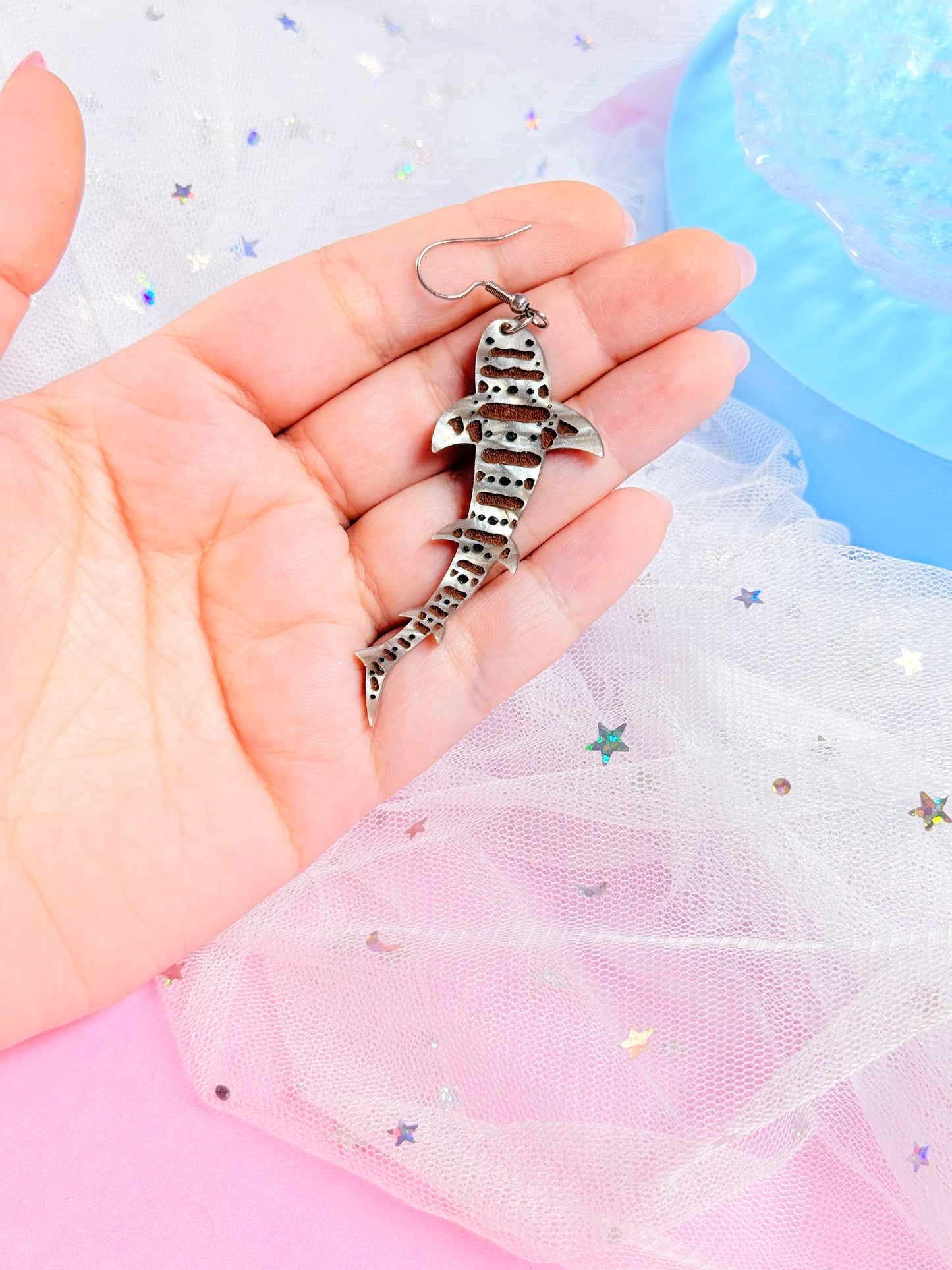 Leopard Shark Acrylic Earrings