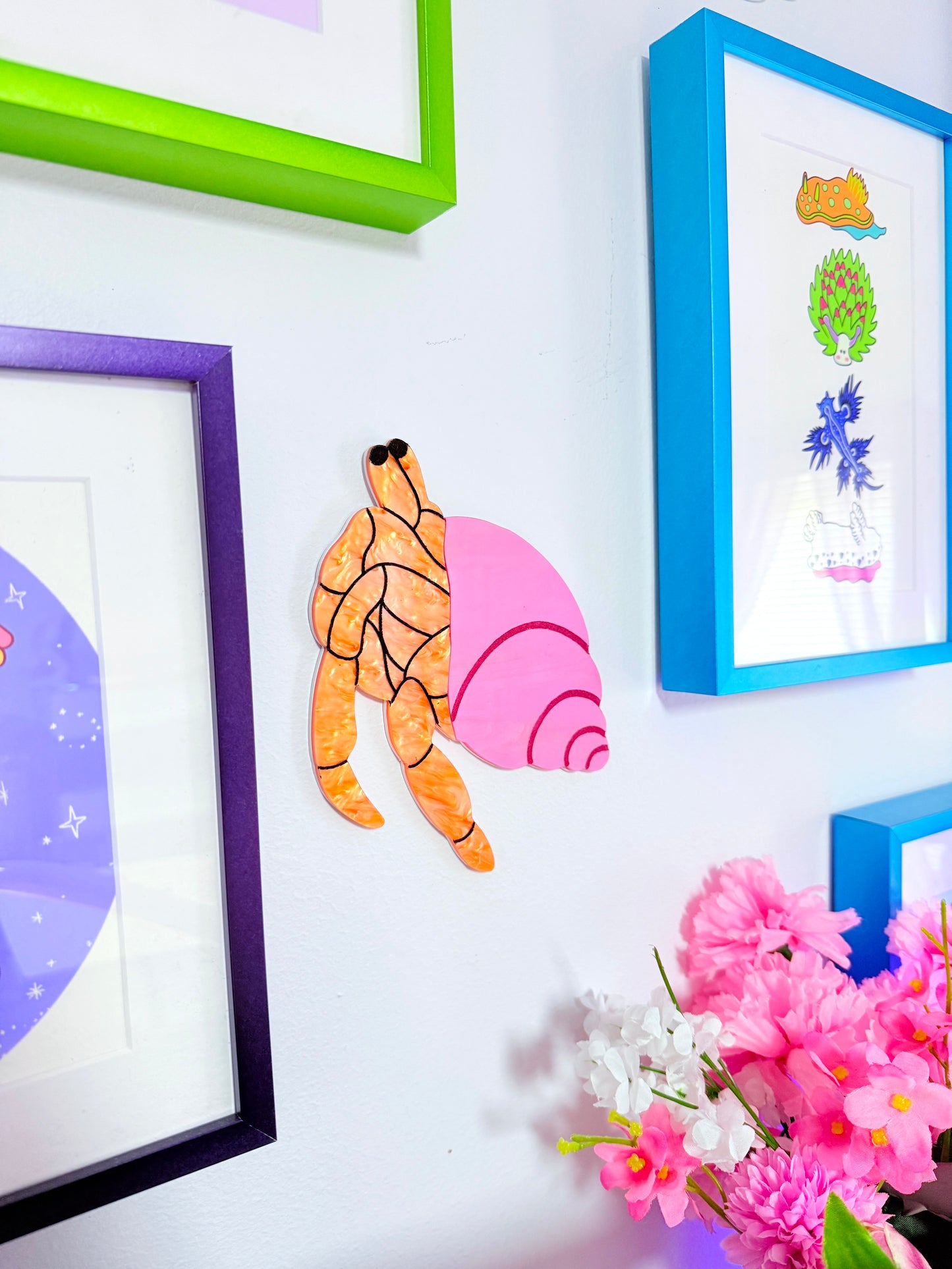 Hermit Crab Wall Art (Pink Taffy)