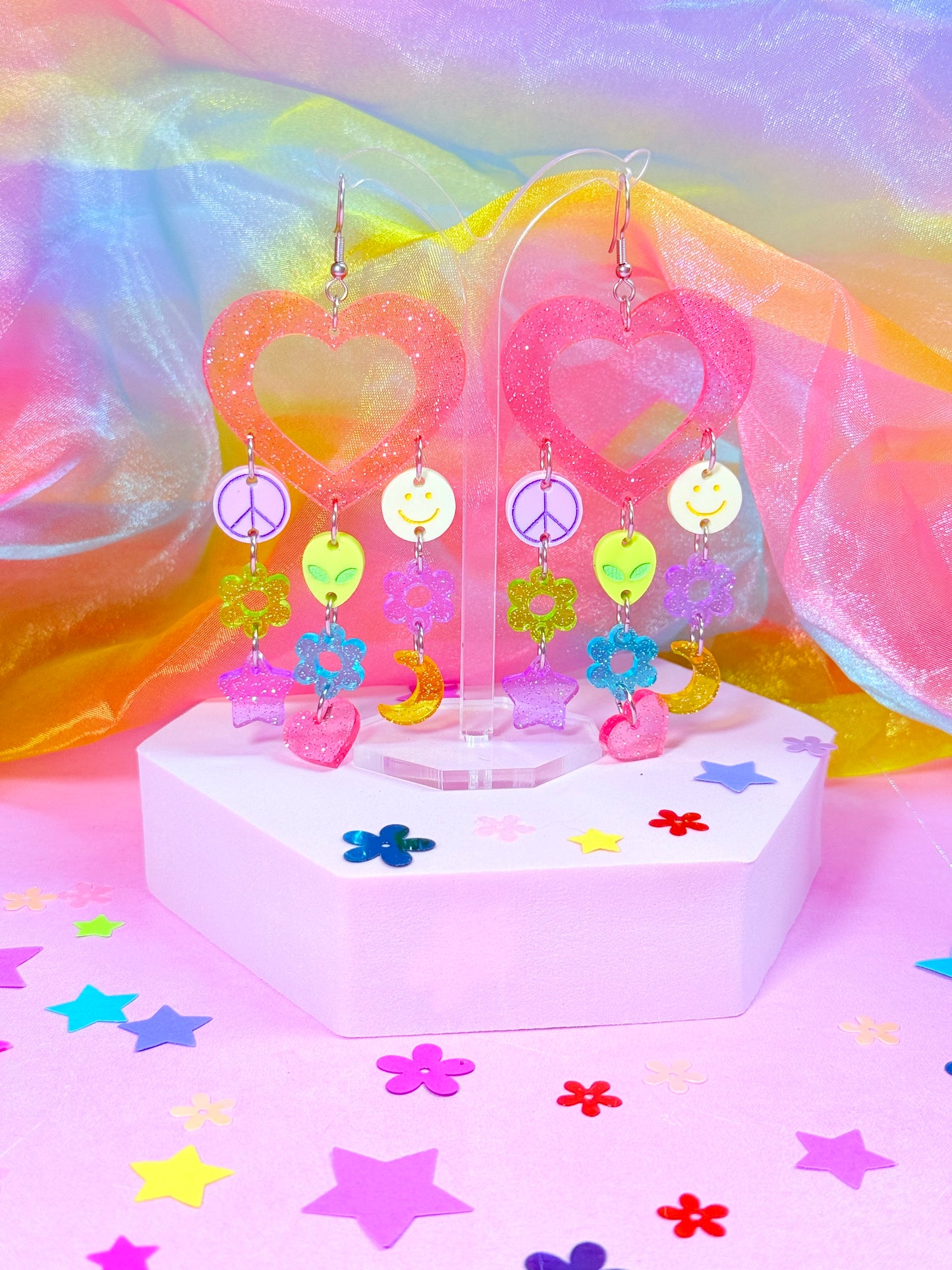 90s Drops, Acrylic Earrings