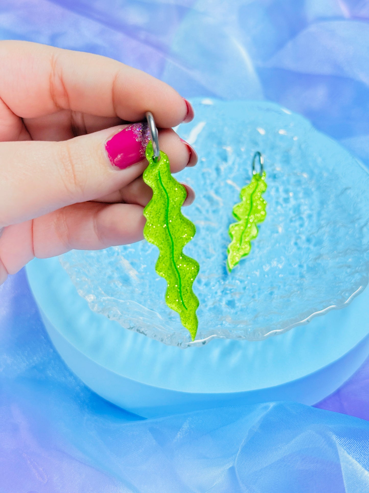 Jelly Kelp Acrylic Earrings