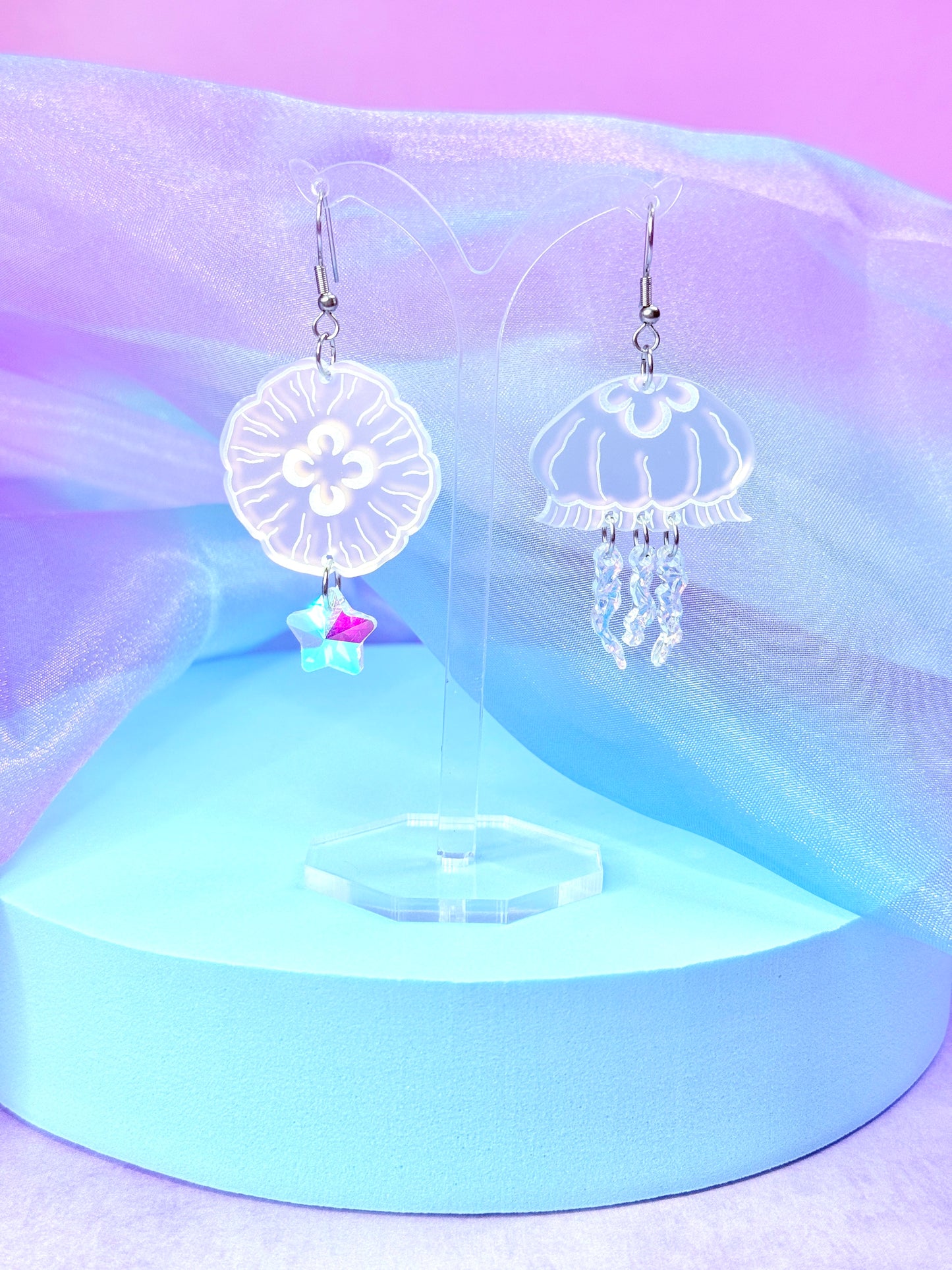 Moon Jelly Acrylic Earrings