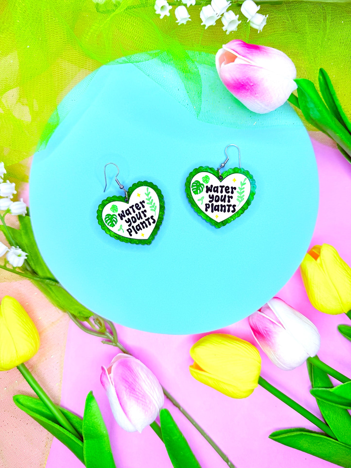 Water Your Plants, Acrylic Earrings