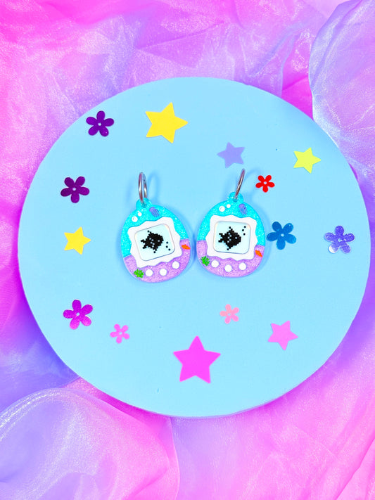 Virtual Pet Fish Acrylic Earrings