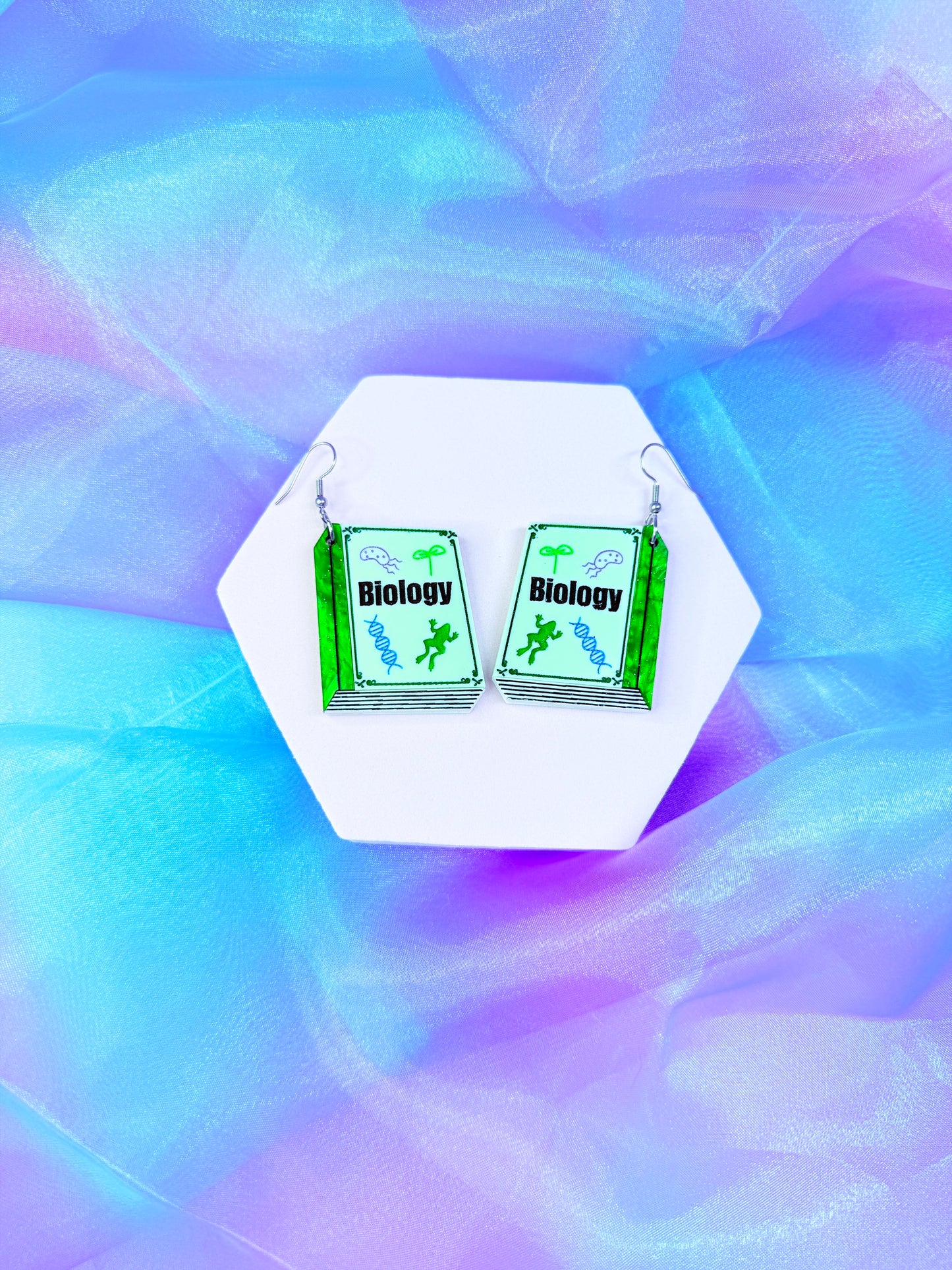 Biology Book Earrings