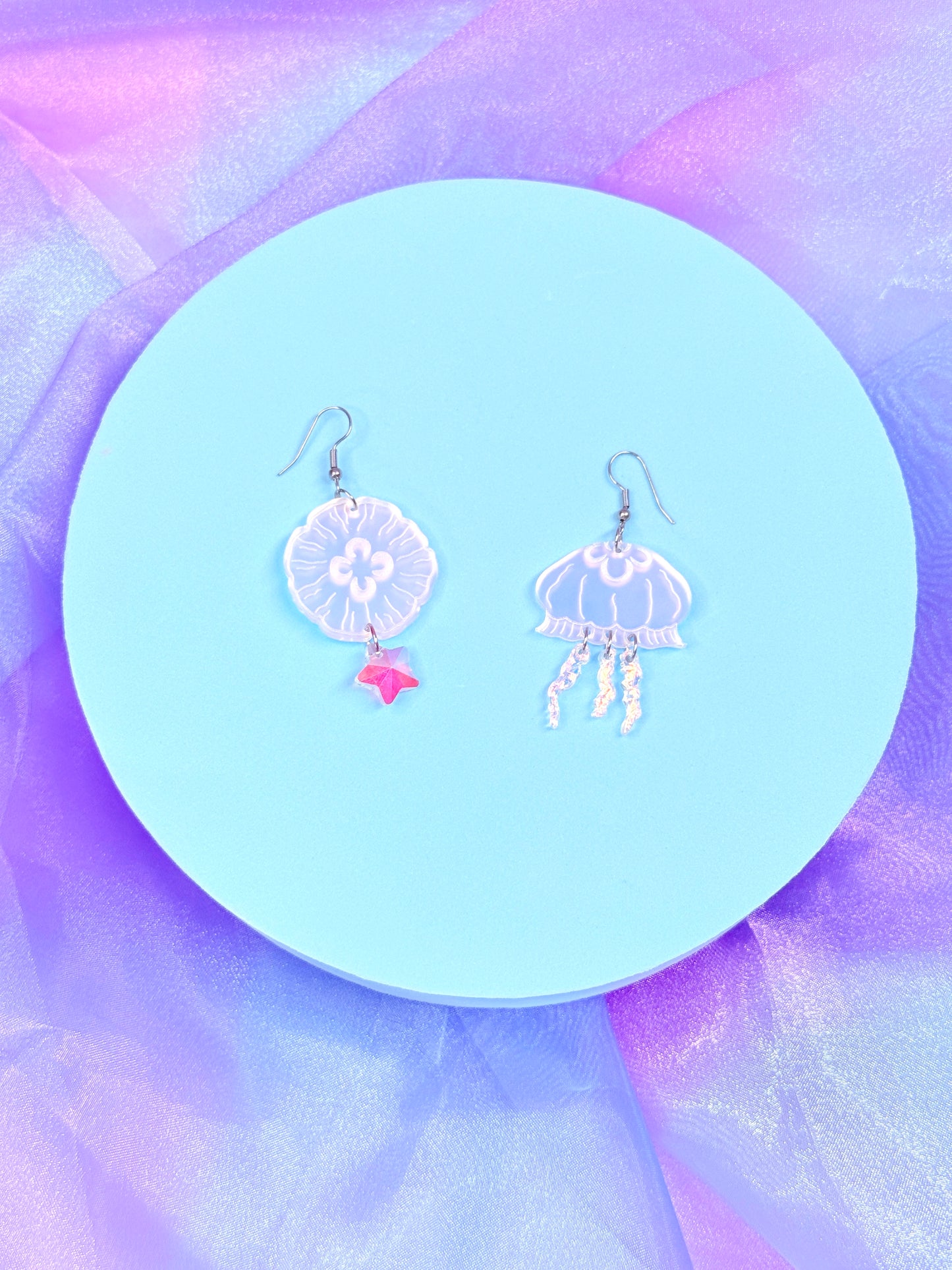 Moon Jelly Acrylic Earrings