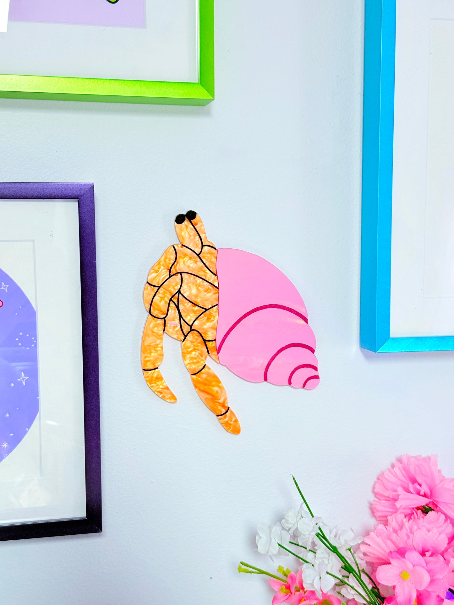 Hermit Crab Wall Art (Pink Taffy)