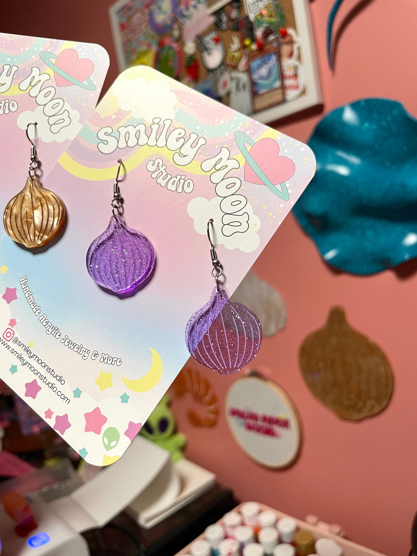 Onion Acrylic Earrings