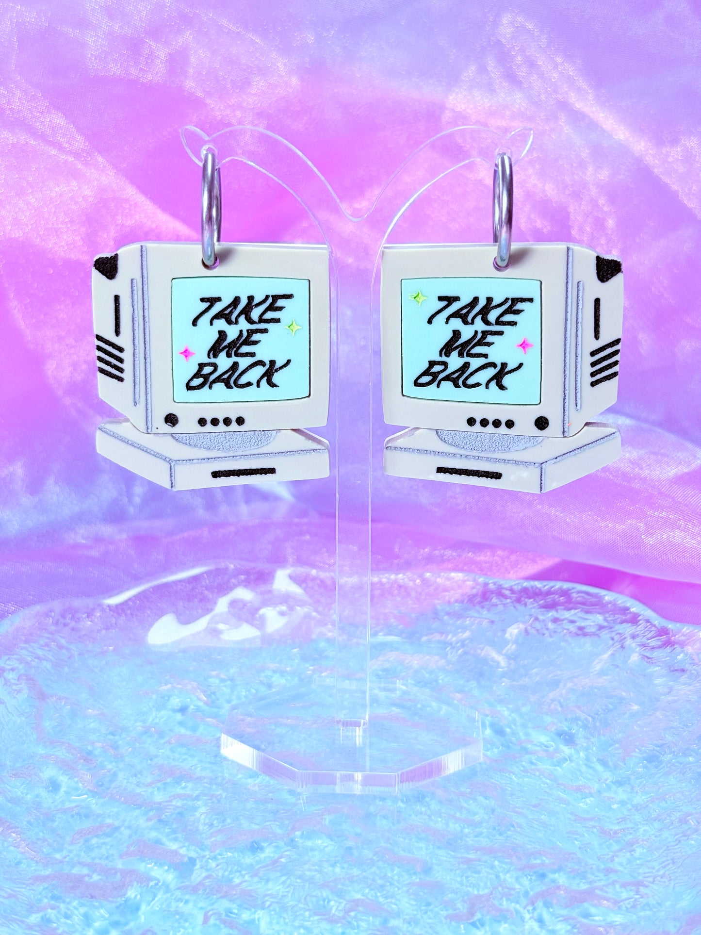 Retro Computer Earrings, Take Me Back