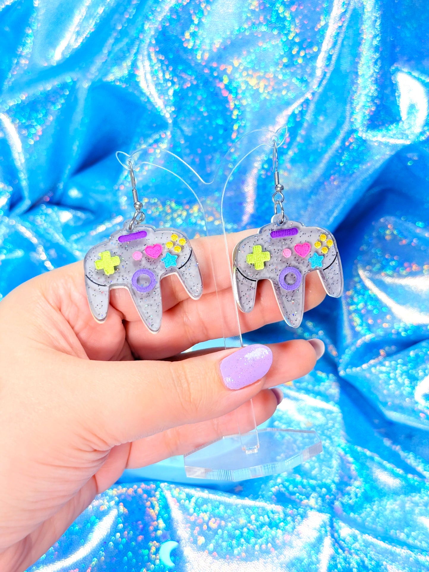 Nostalgic Videogame Controller Acrylic Earrings