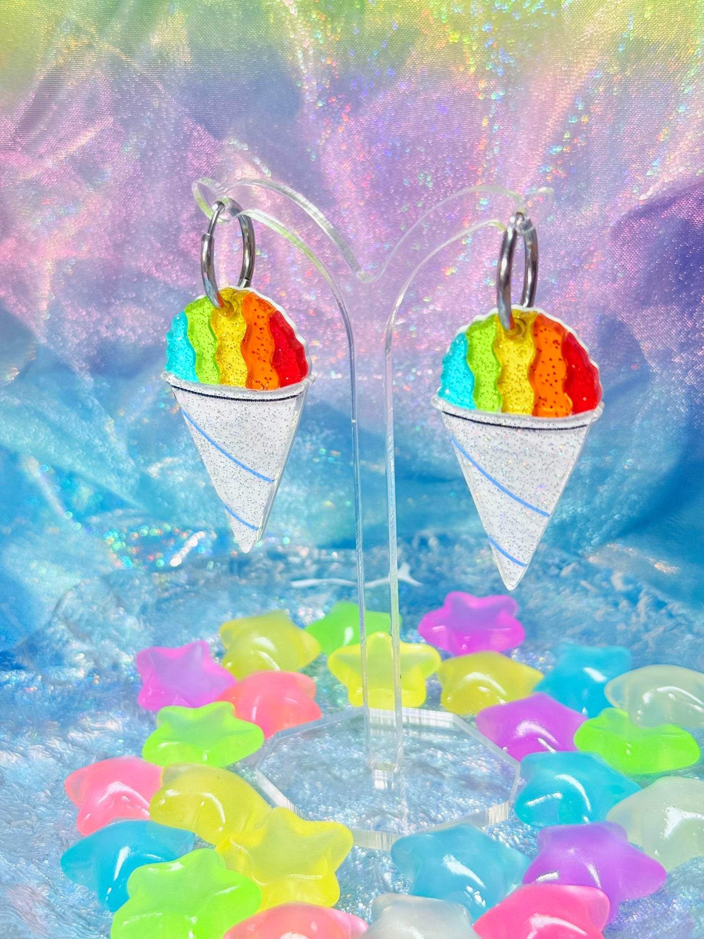 Nostalgic Snow Cone Acrylic Earrings