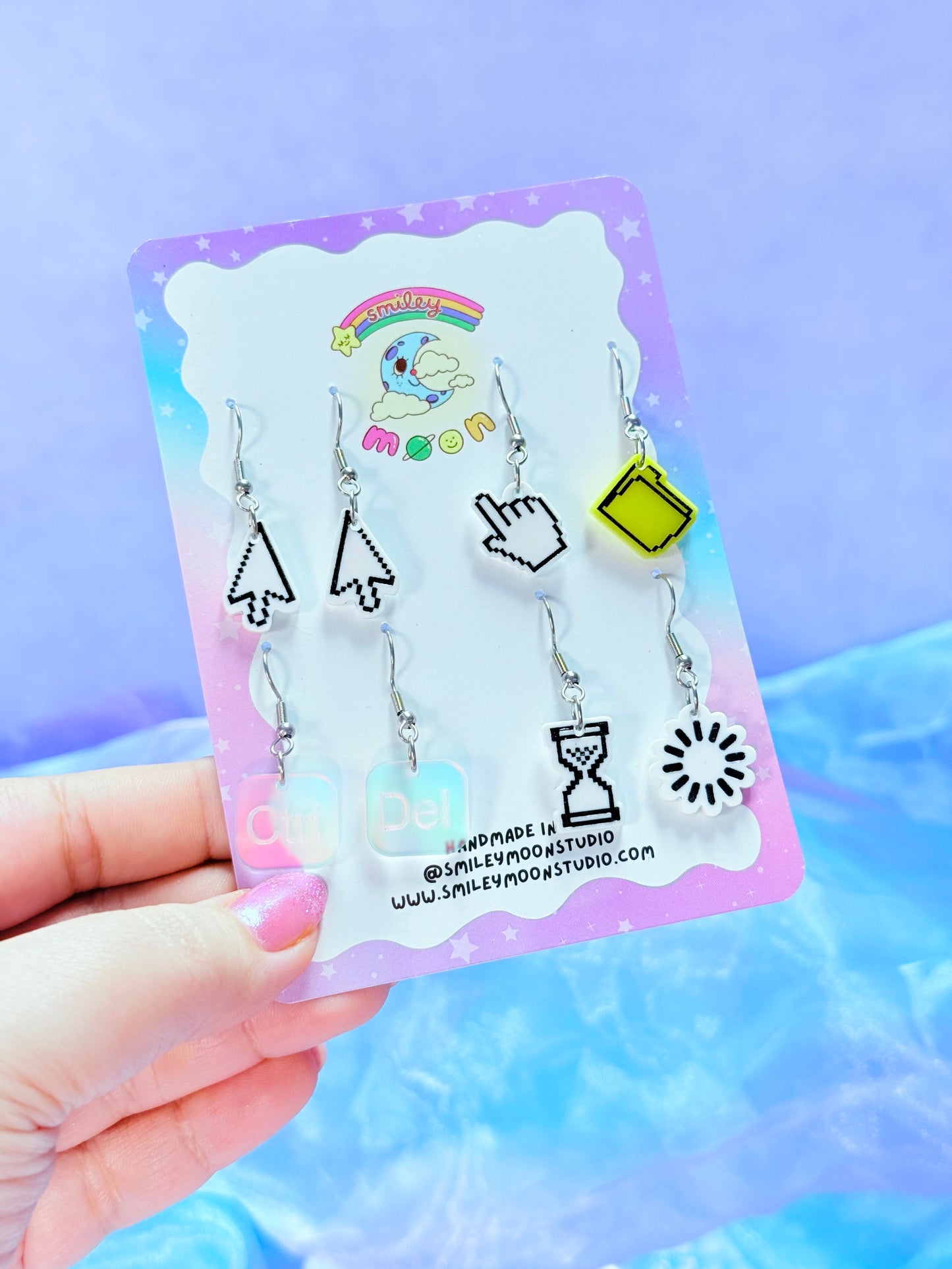 Nostalgic Computer Acrylic Earrings, Mini Pack