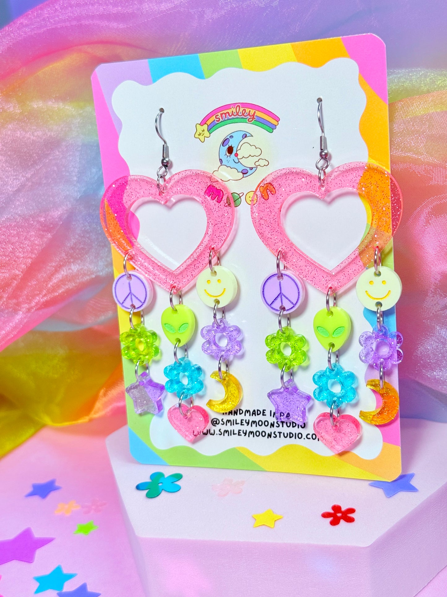 90s Drops, Acrylic Earrings
