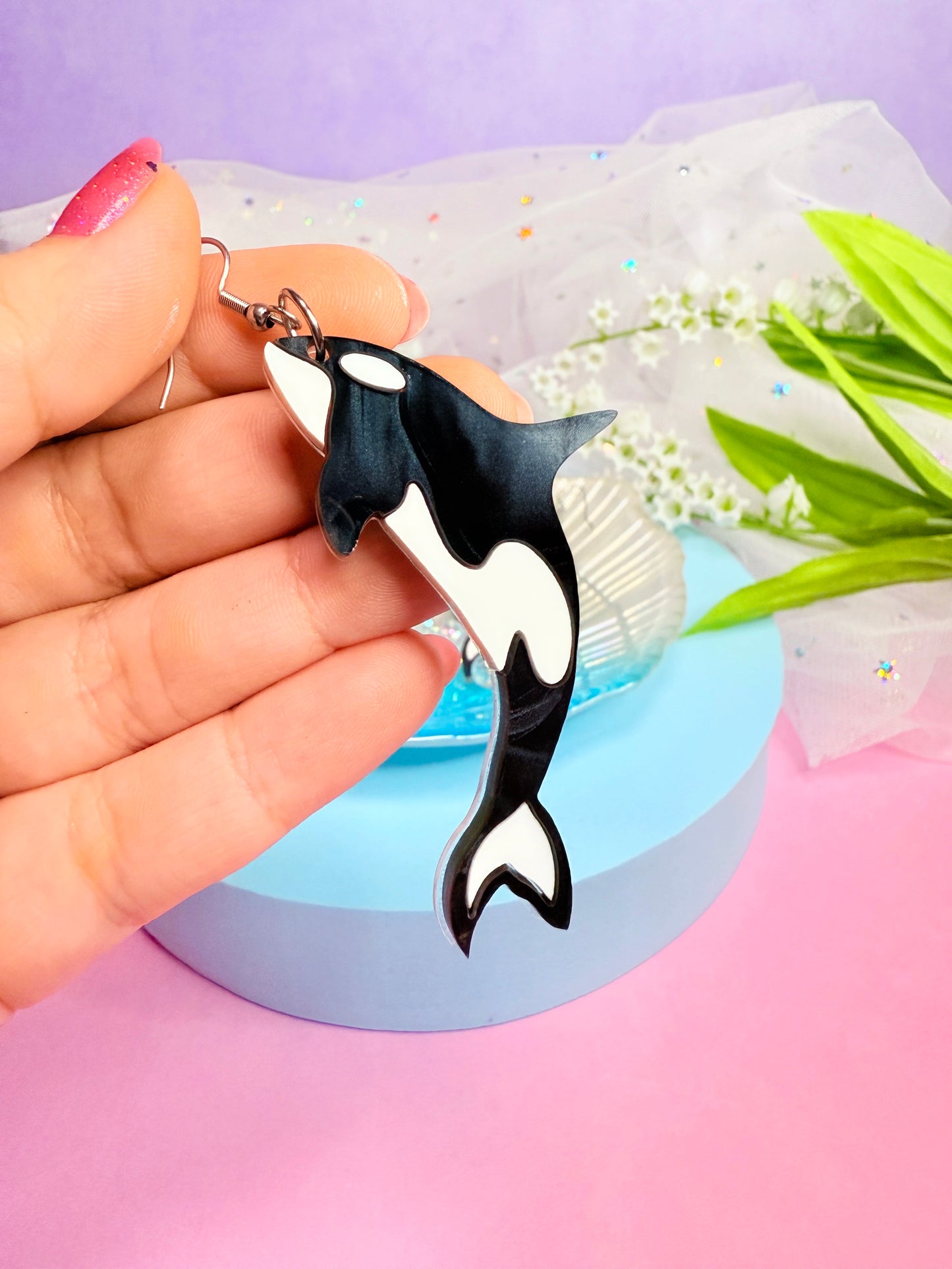 Orca Acrylic Earrings