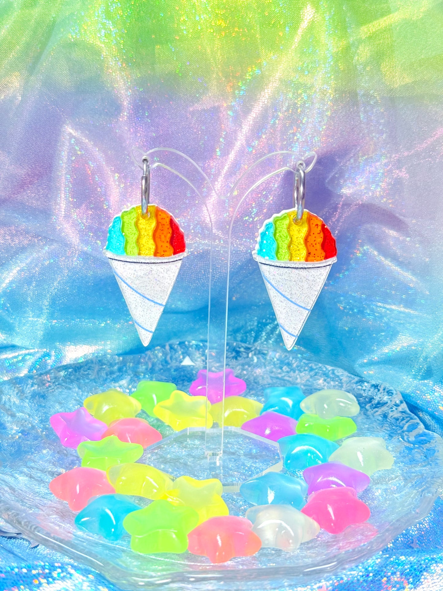 Nostalgic Snow Cone Acrylic Earrings