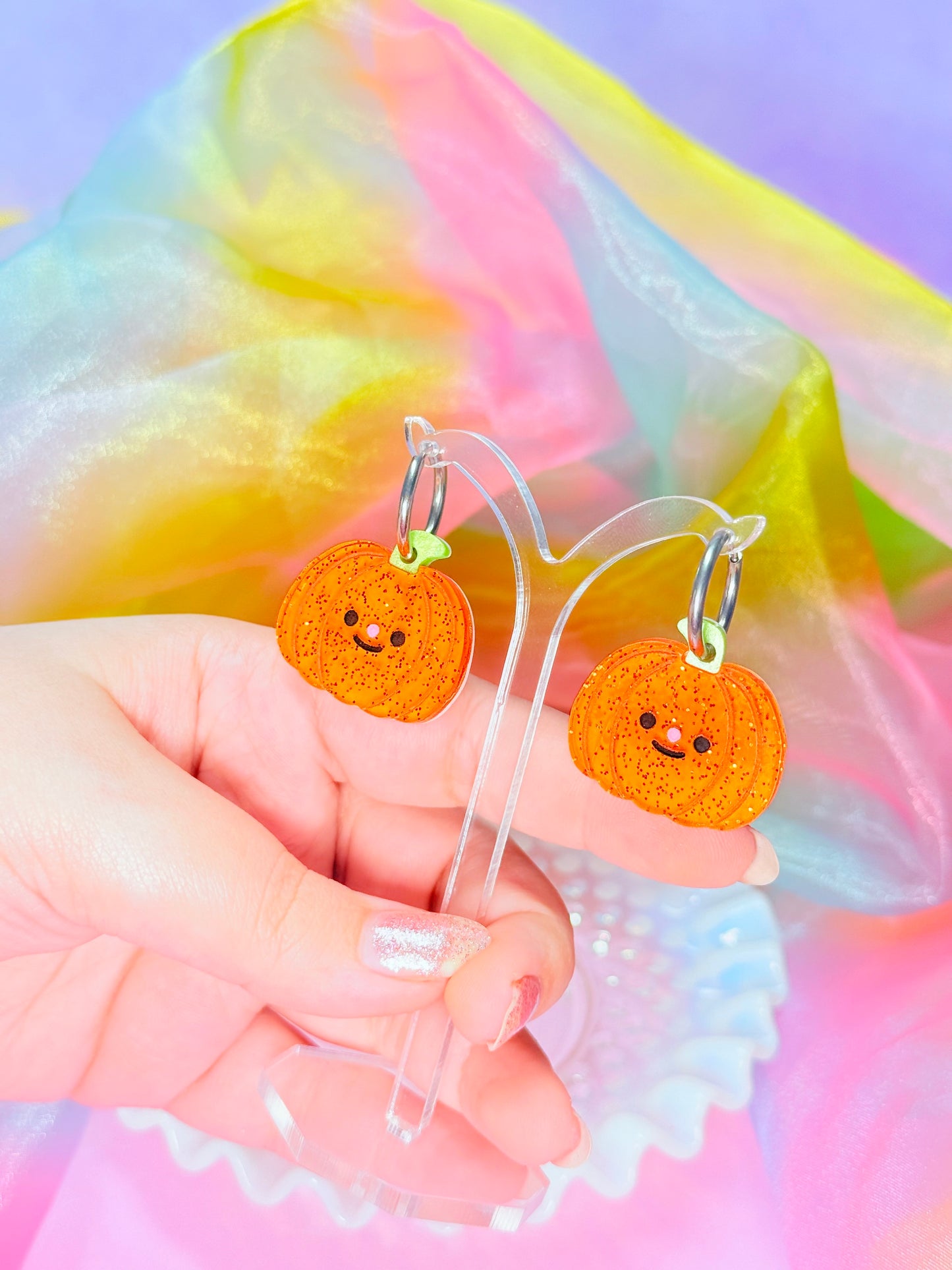 Pumpkin Cutie Acrylic Earrings