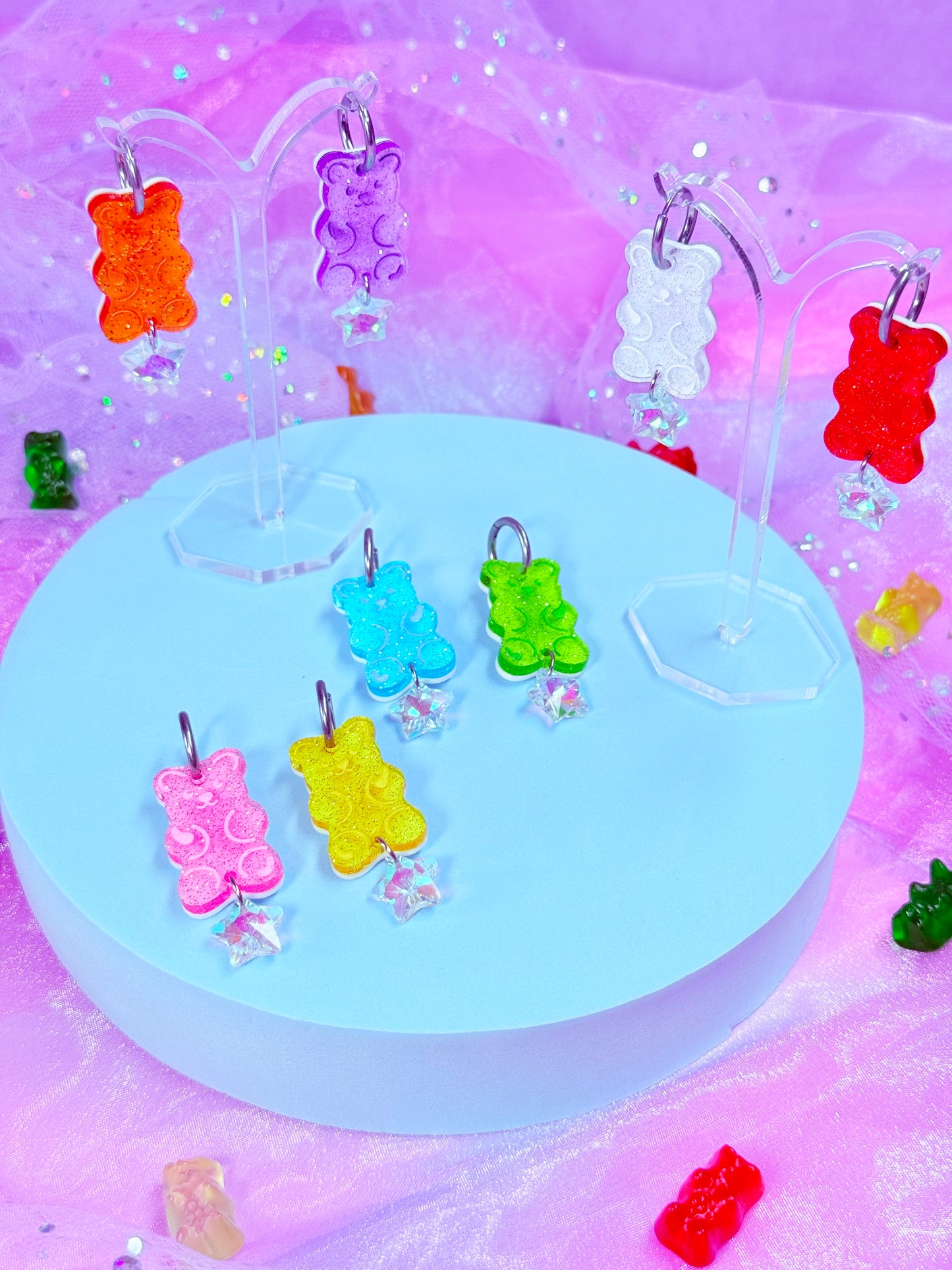 Gummy Bear Acrylic Earrings, Mix and Match