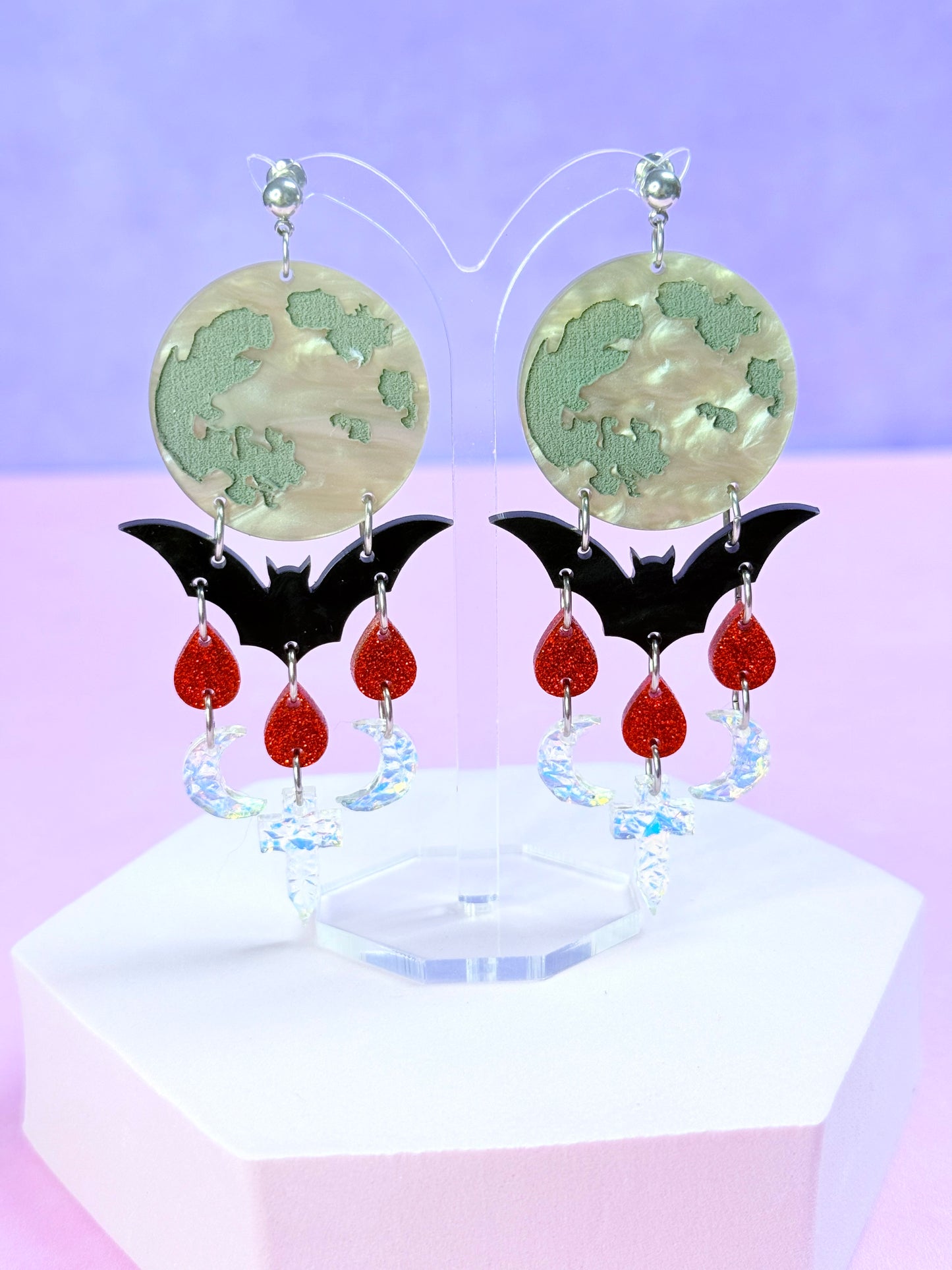 Vampire Goddess, Acrylic Earrings