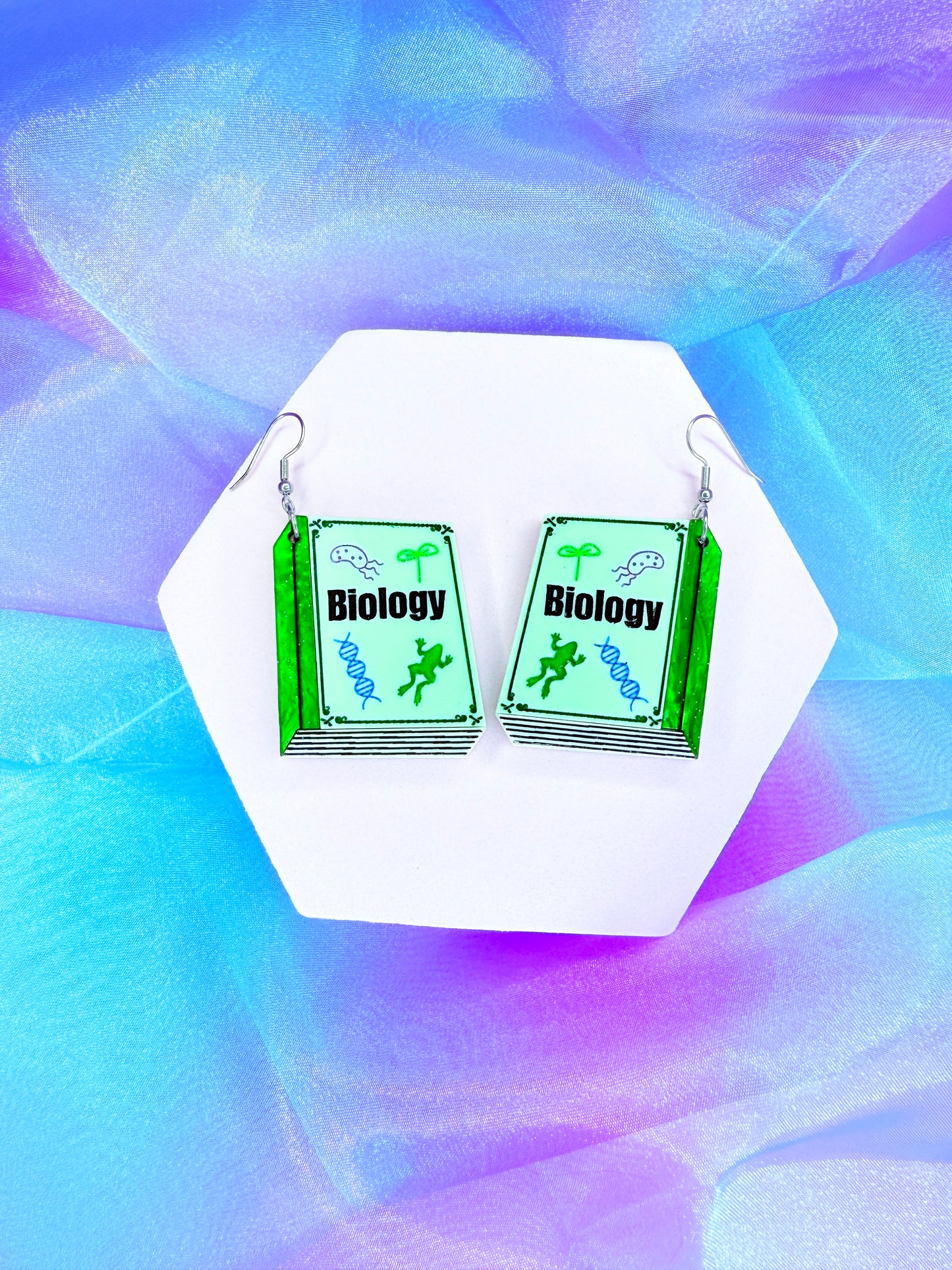 Biology Book Earrings