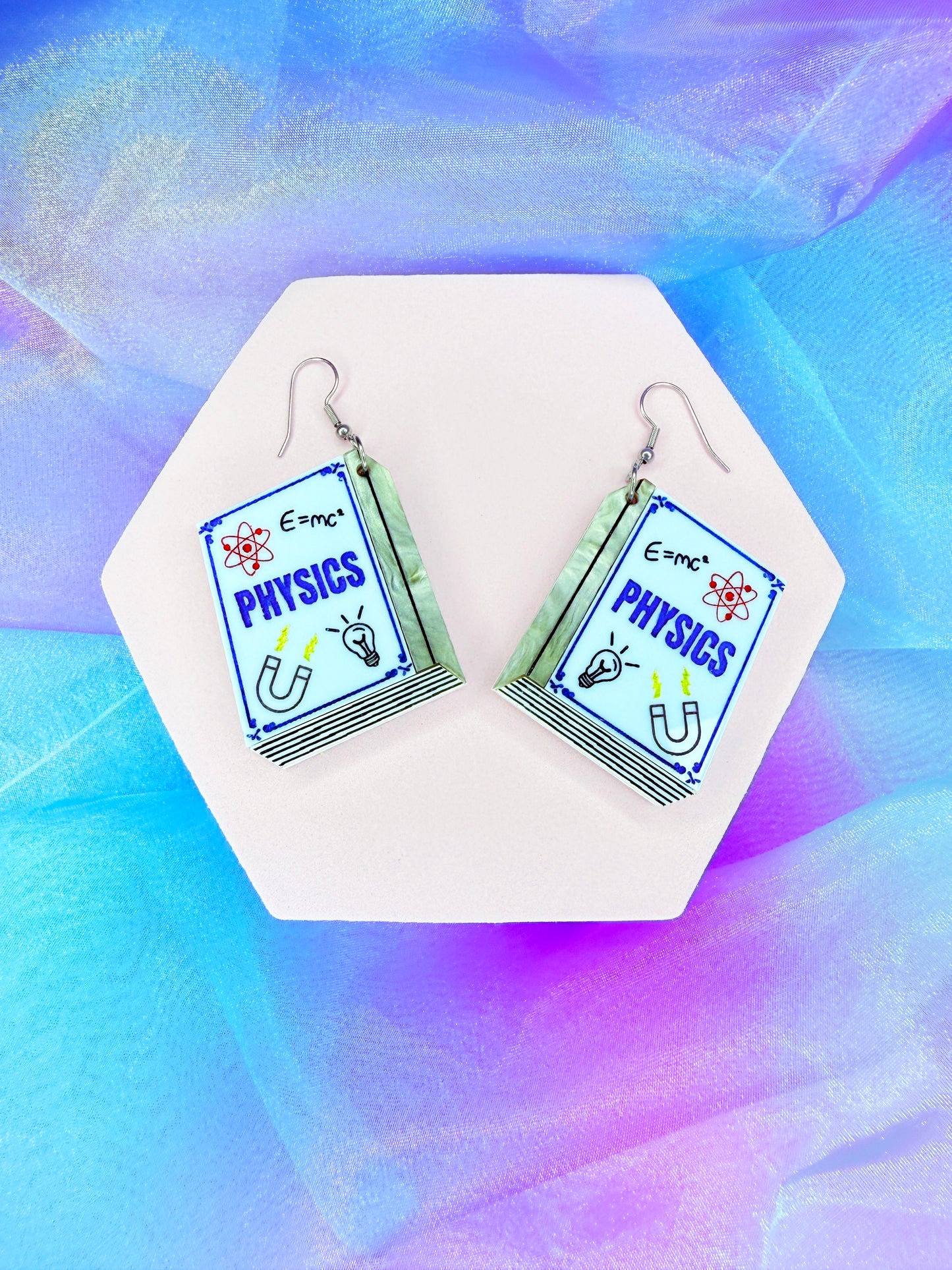 Physics Book Earrings