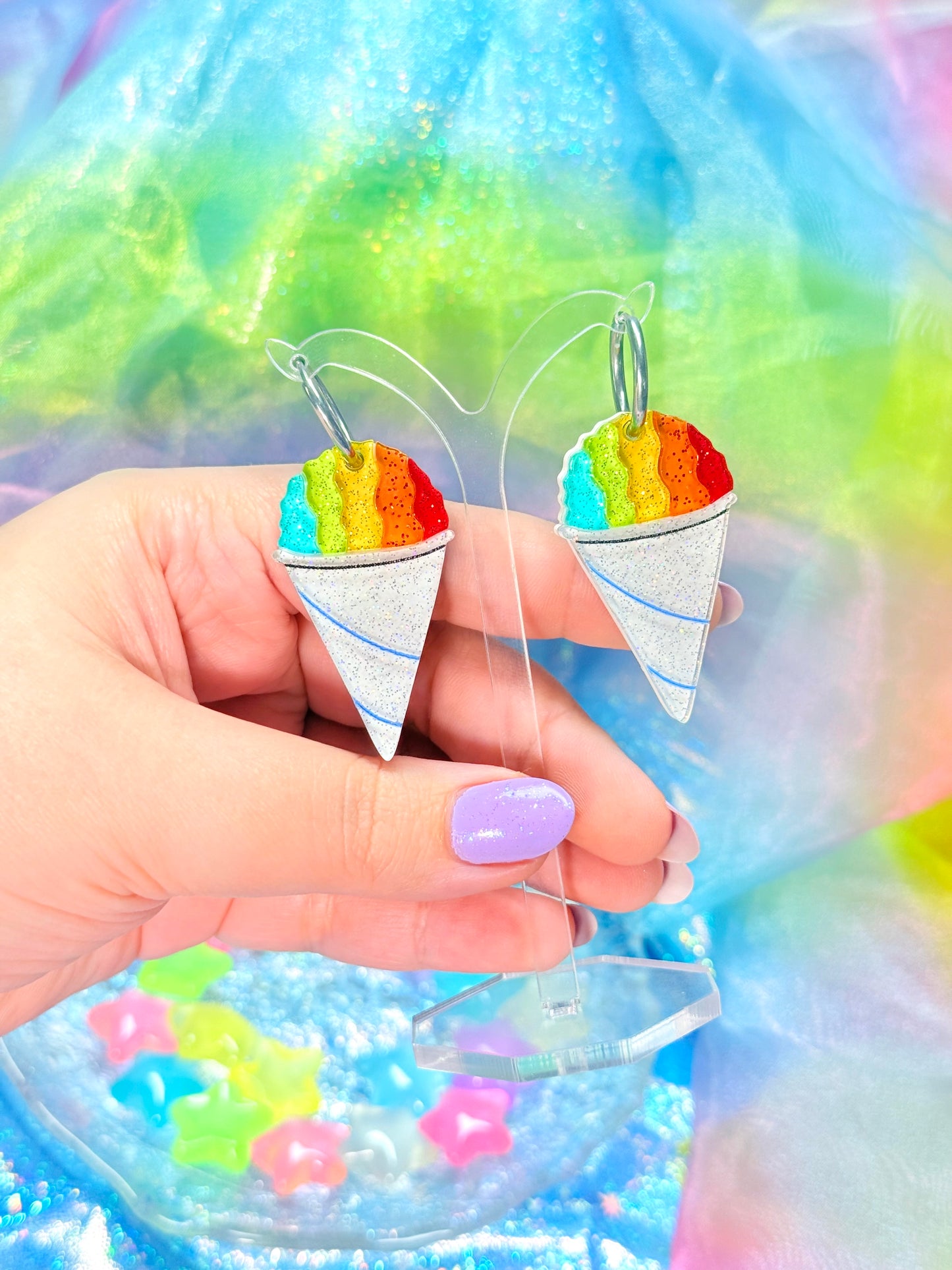 Nostalgic Snow Cone Acrylic Earrings