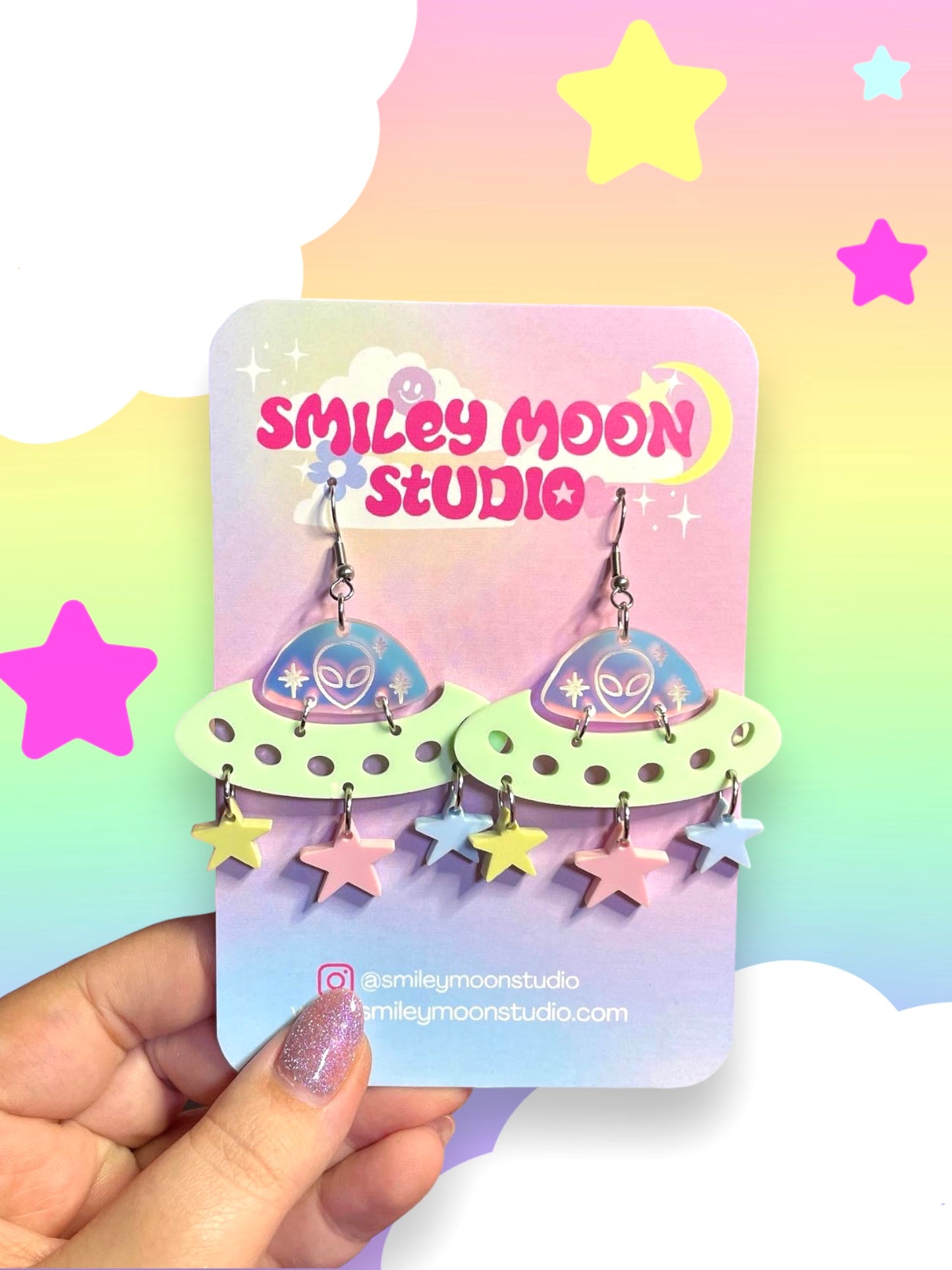 Pastel UFO Acrylic Earrings