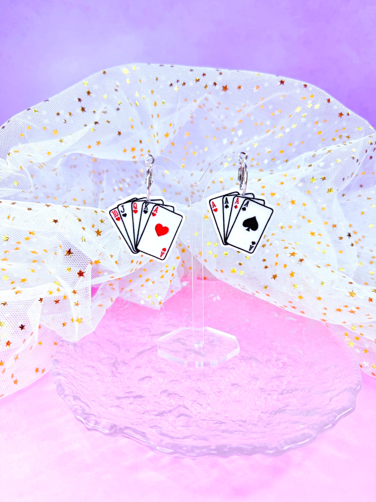 Playing Cards Acrylic Earrings