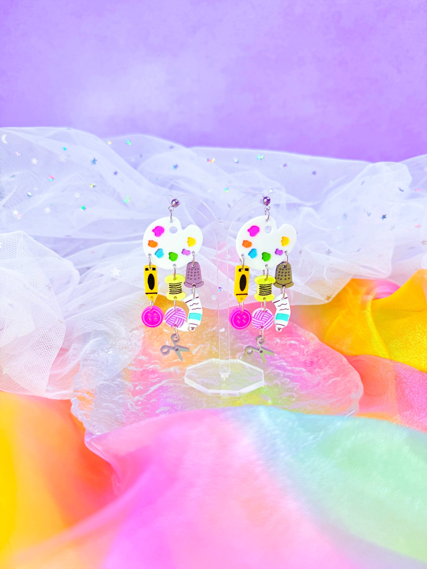 Artsy Drops, Acrylic Earrings