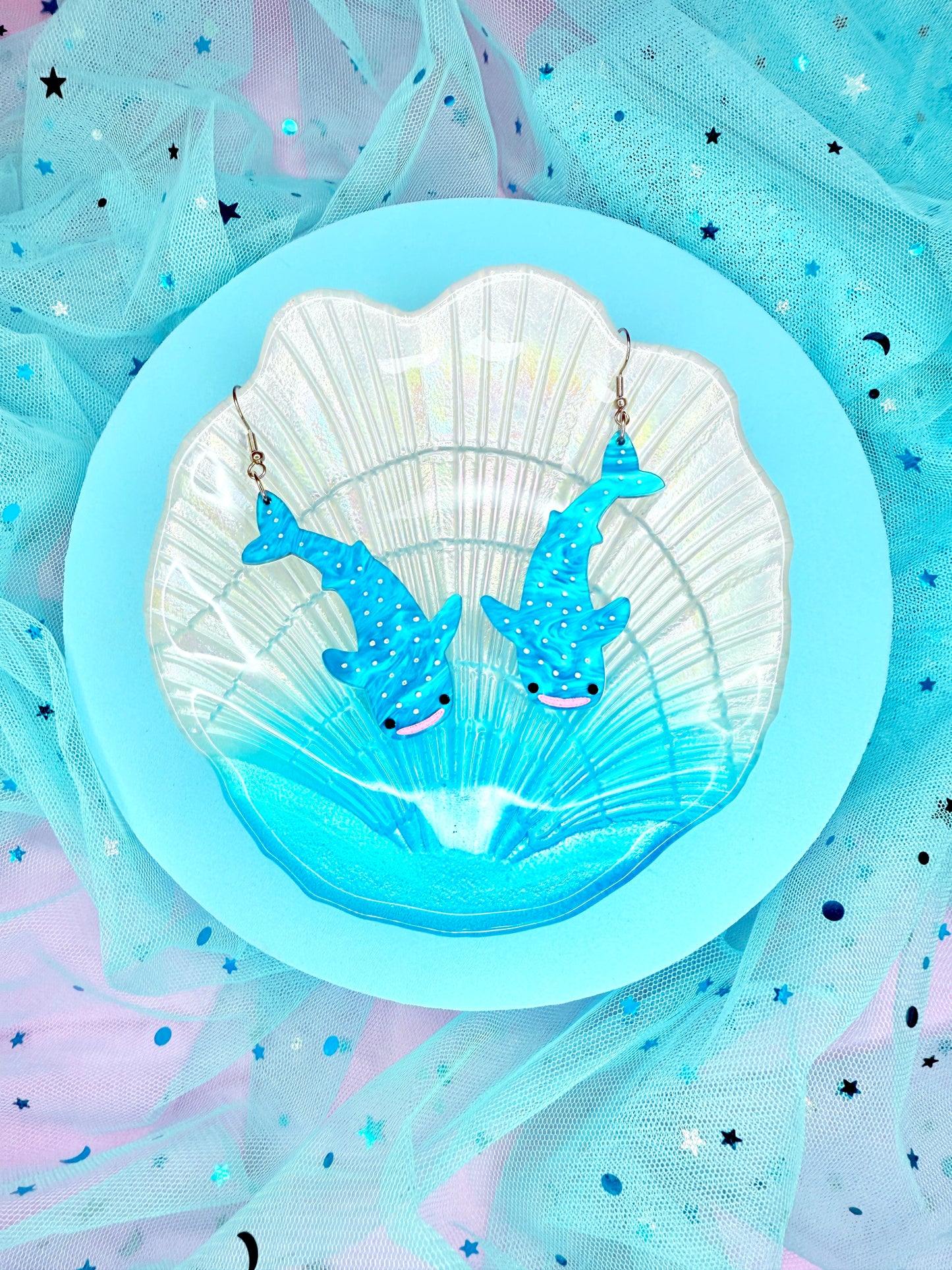 Whale Shark Acrylic Earrings