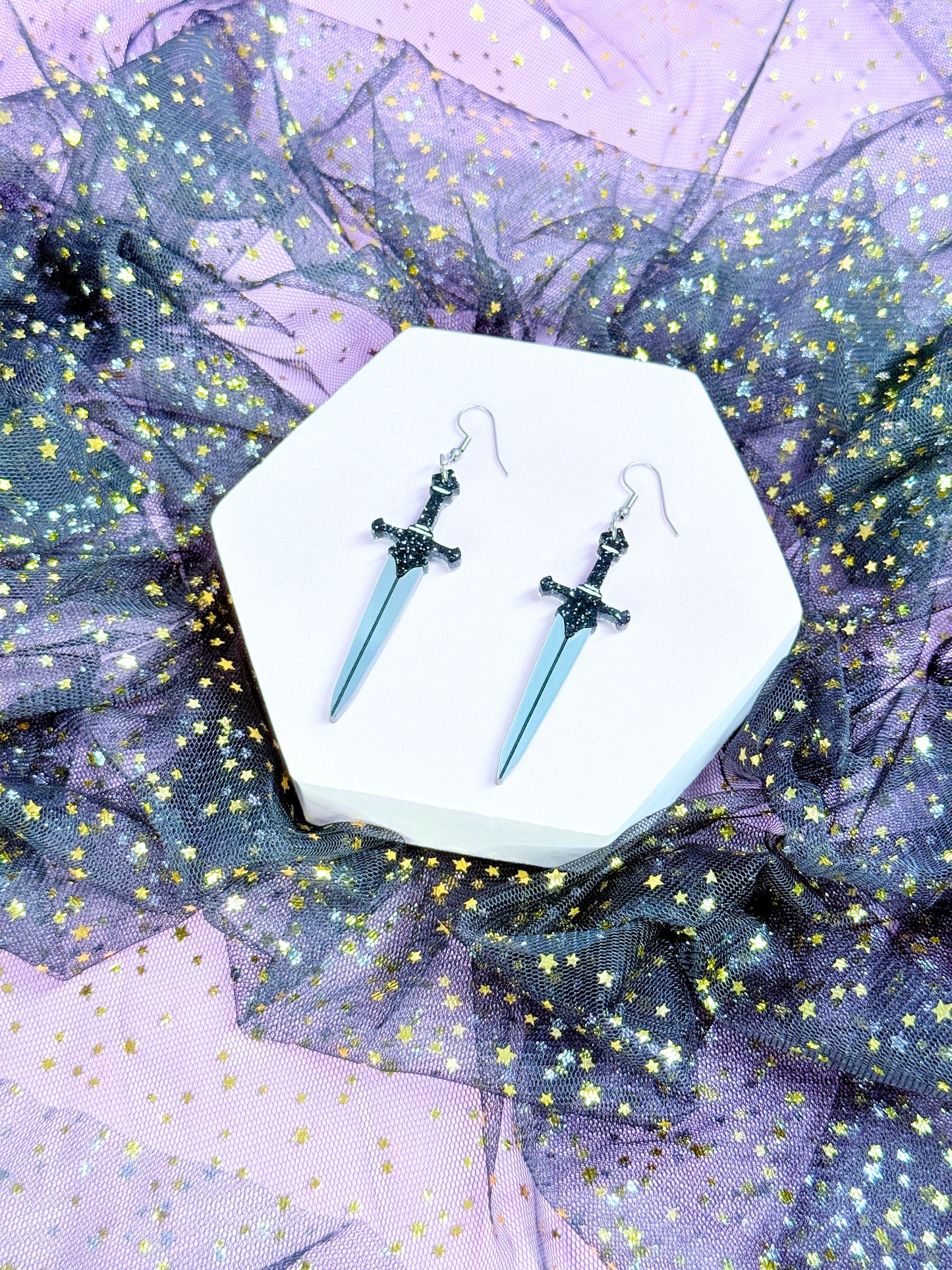 Classic Sword Acrylic Earrings