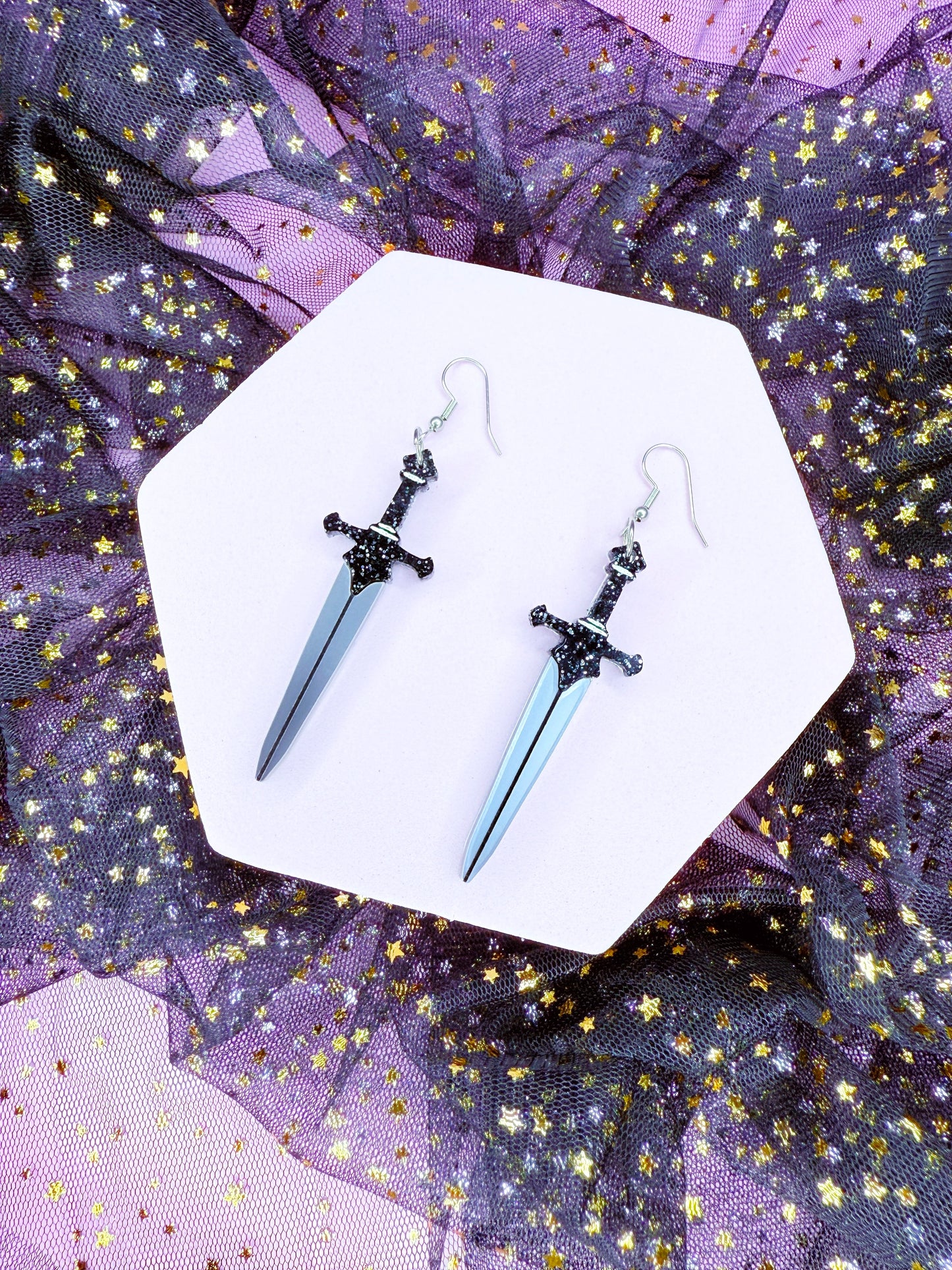 Classic Sword Acrylic Earrings