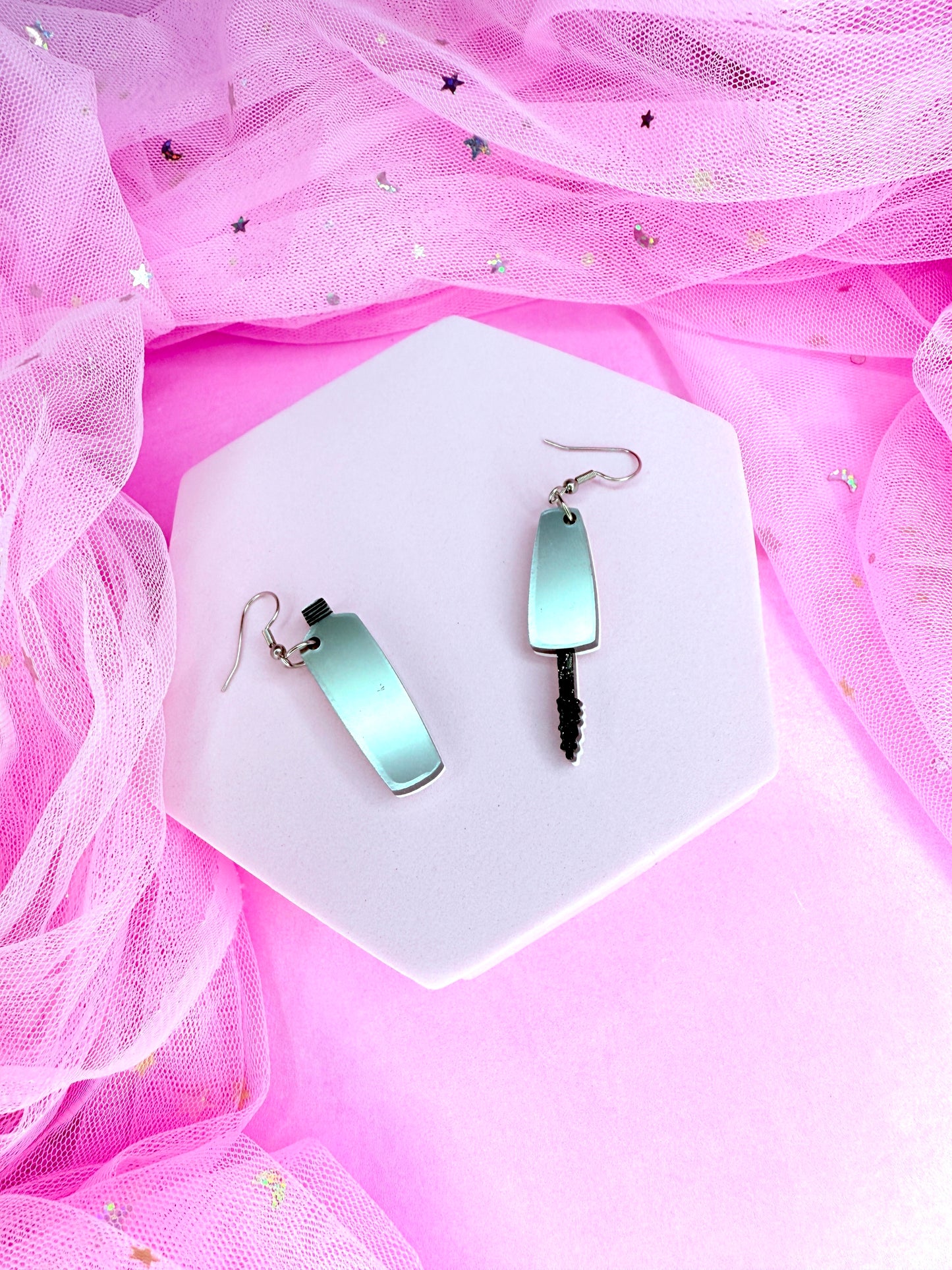 Mascara Acrylic Earrings